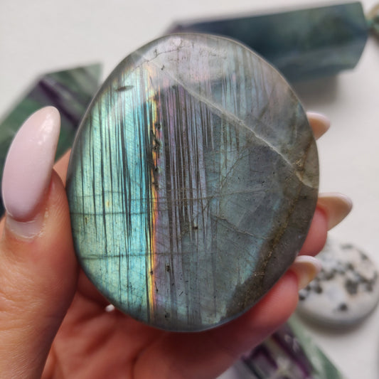Labradorite Palm Stone (#192) - Simply Affinity