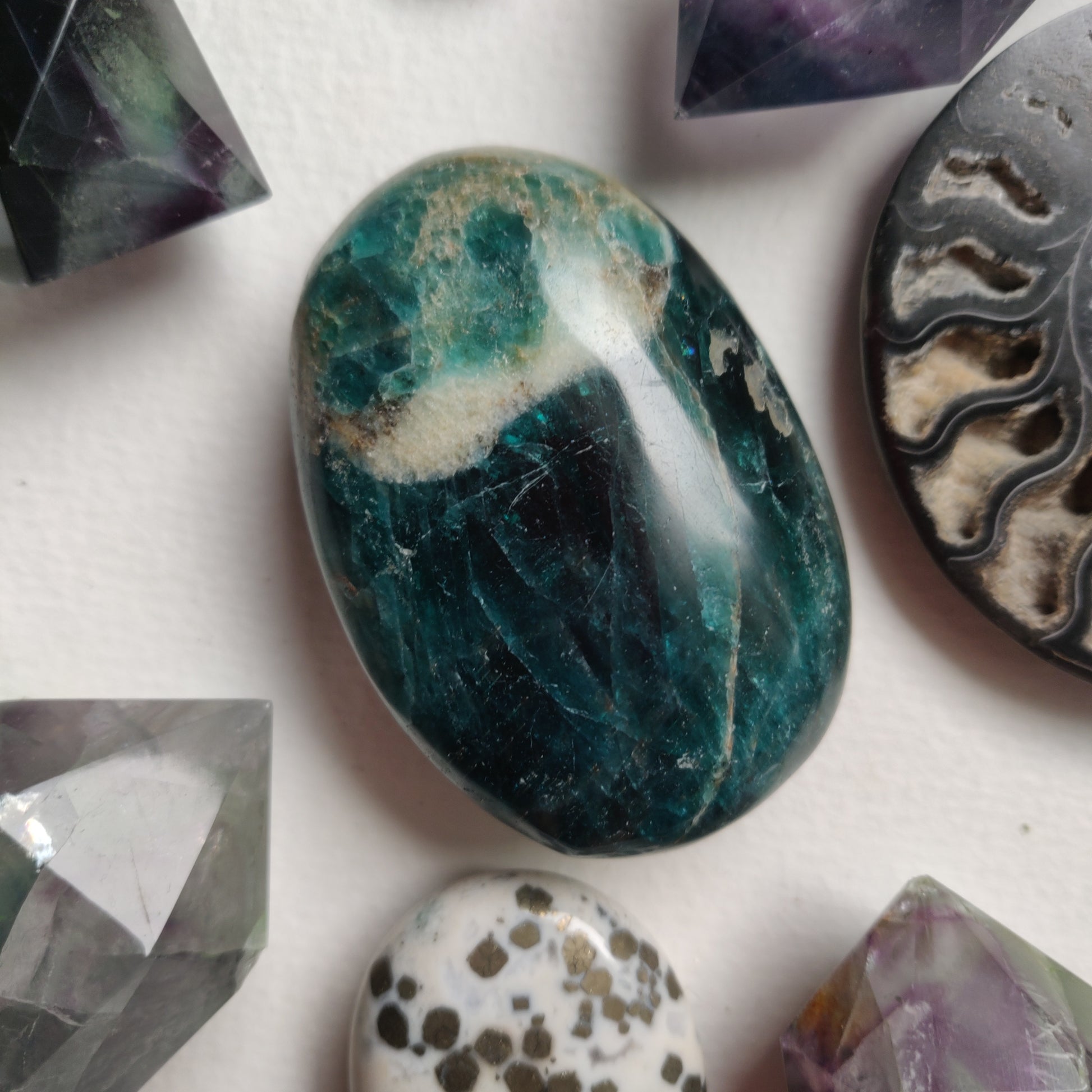 Blue Apatite Palm Stone (#1) - Simply Affinity