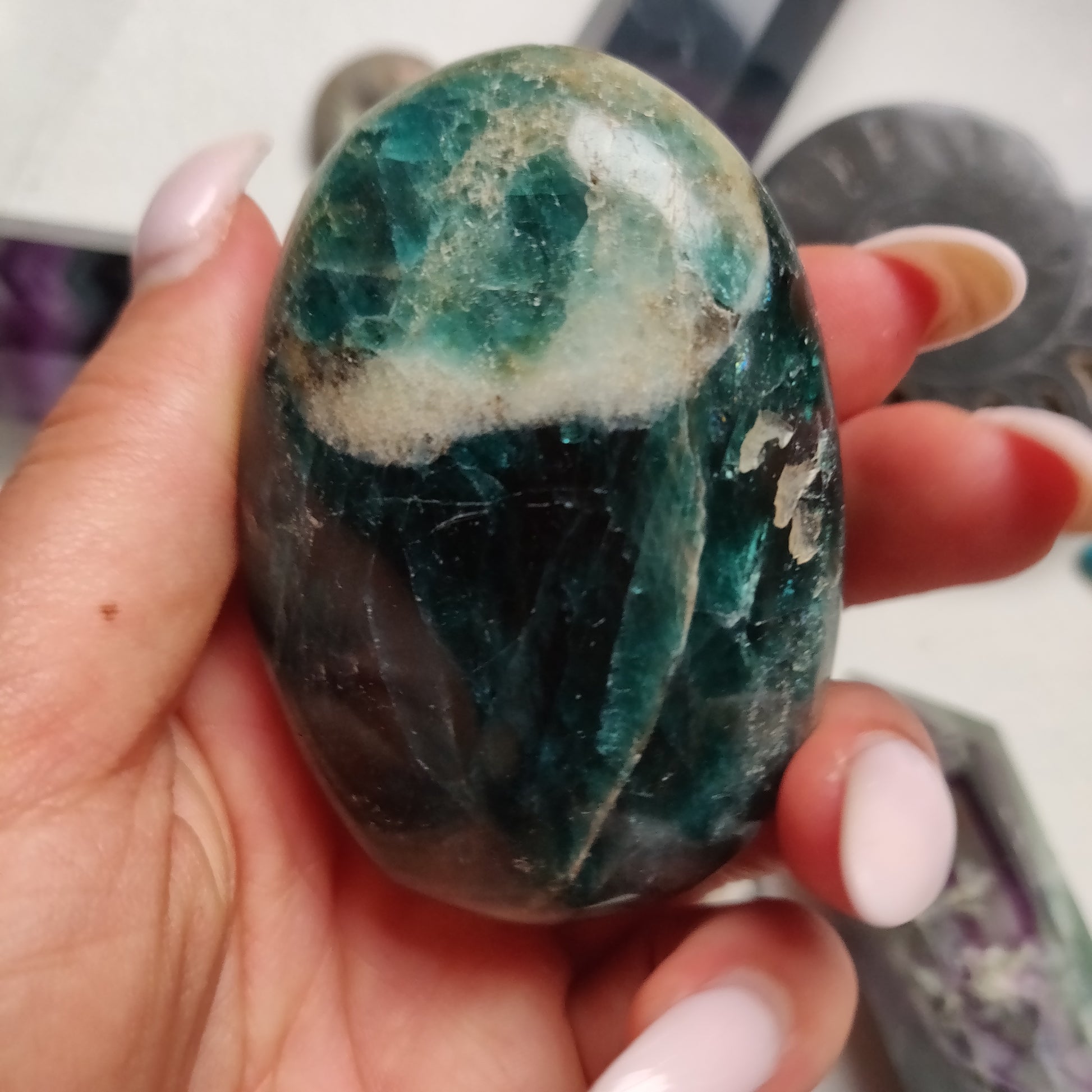 Blue Apatite Palm Stone (#1) - Simply Affinity