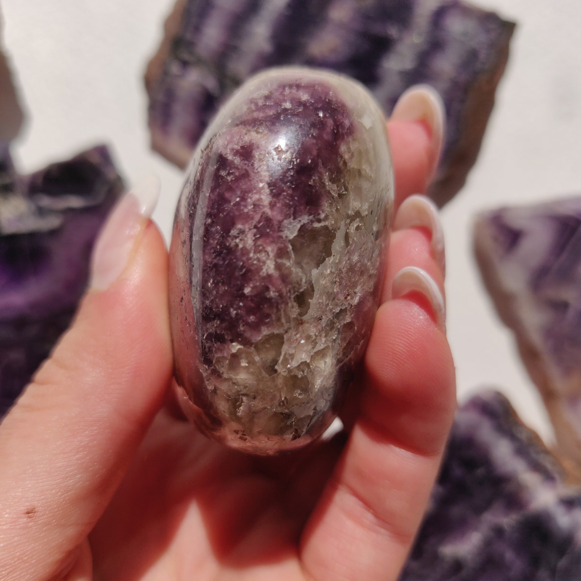 Lepidolite Palm Stone (#1) - Simply Affinity