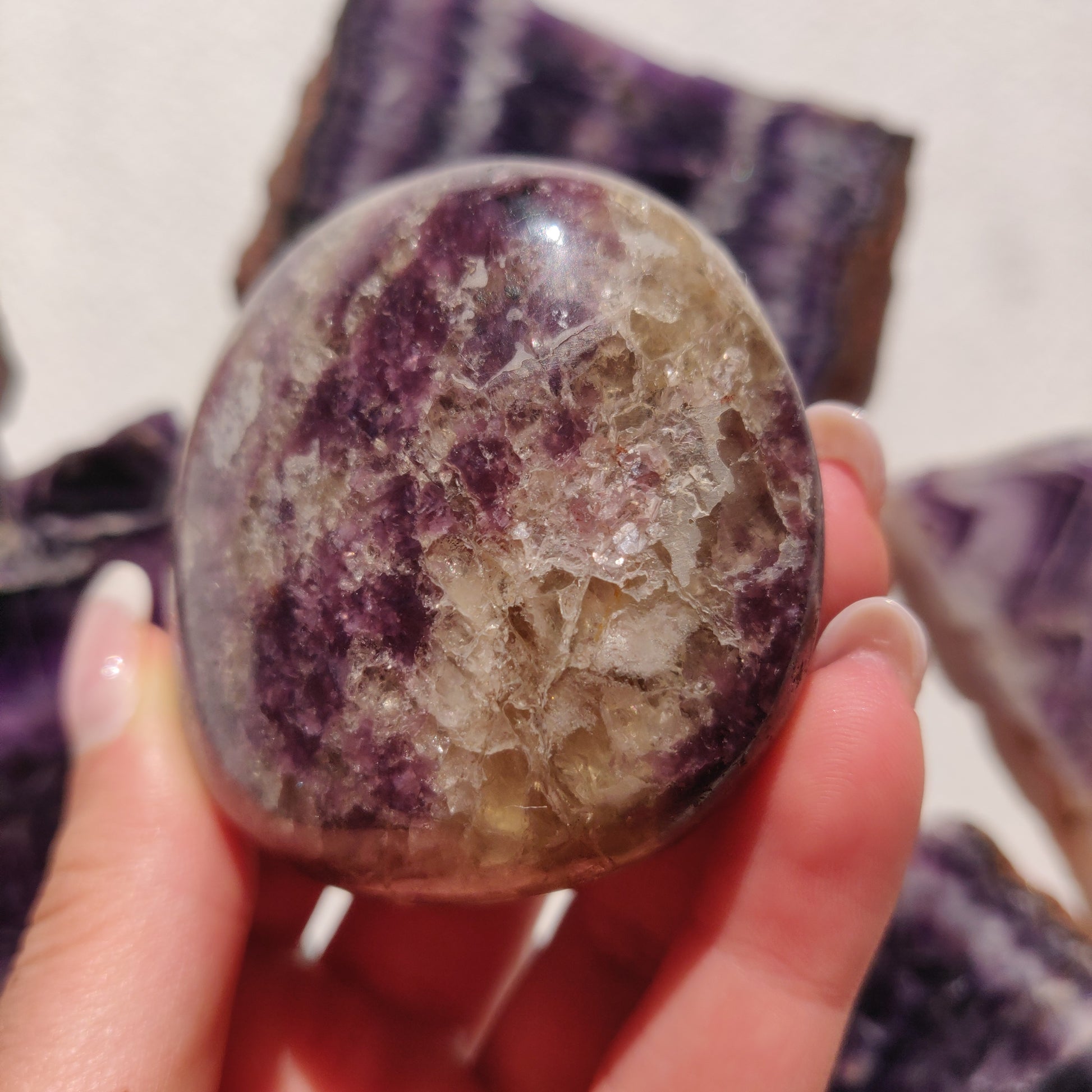 Lepidolite Palm Stone (#1) - Simply Affinity