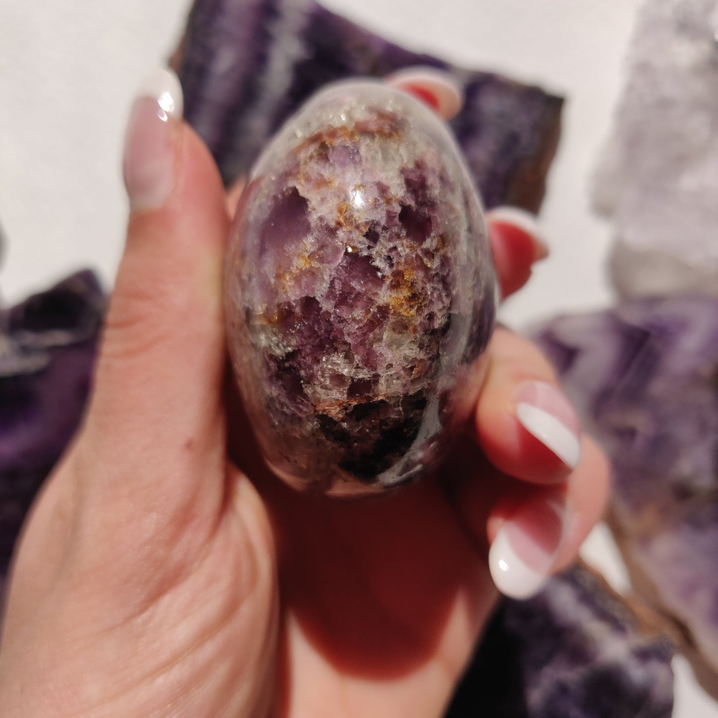 Lepidolite Palm Stone (#2) - Simply Affinity