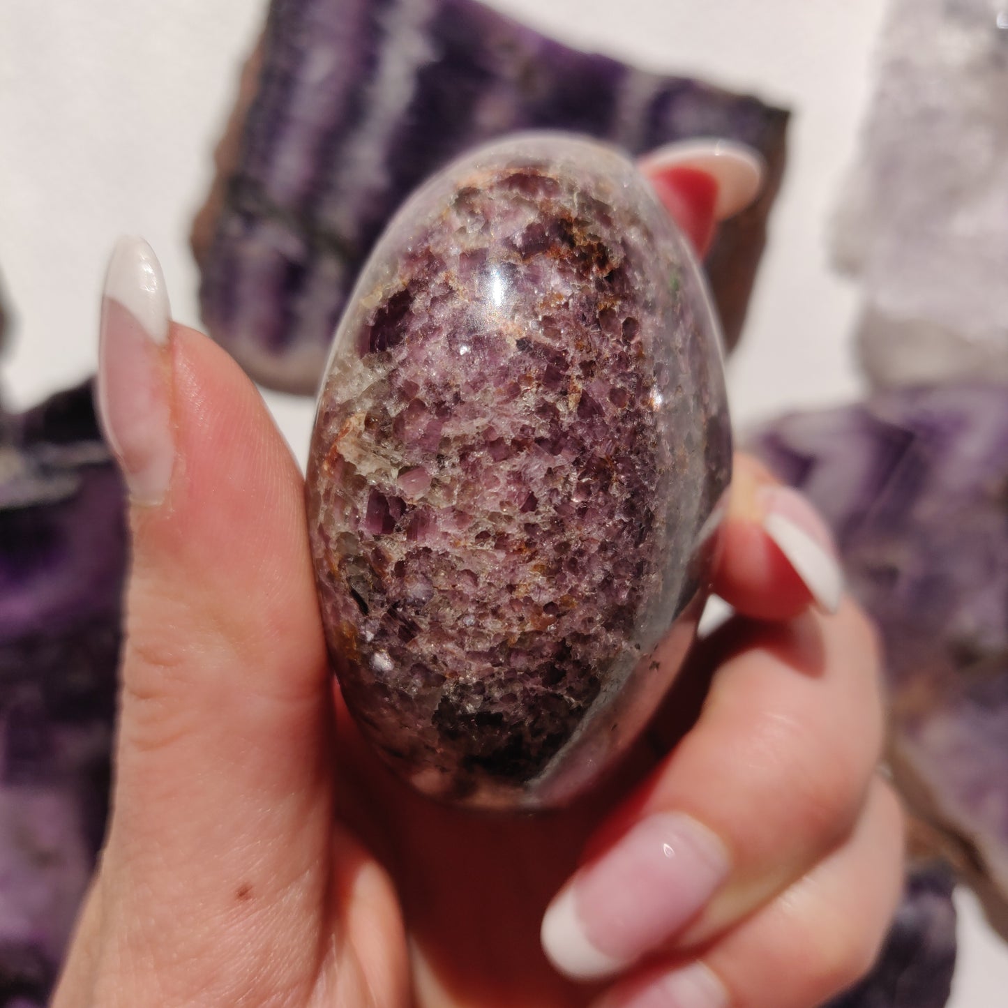 Lepidolite Palm Stone (#2) - Simply Affinity