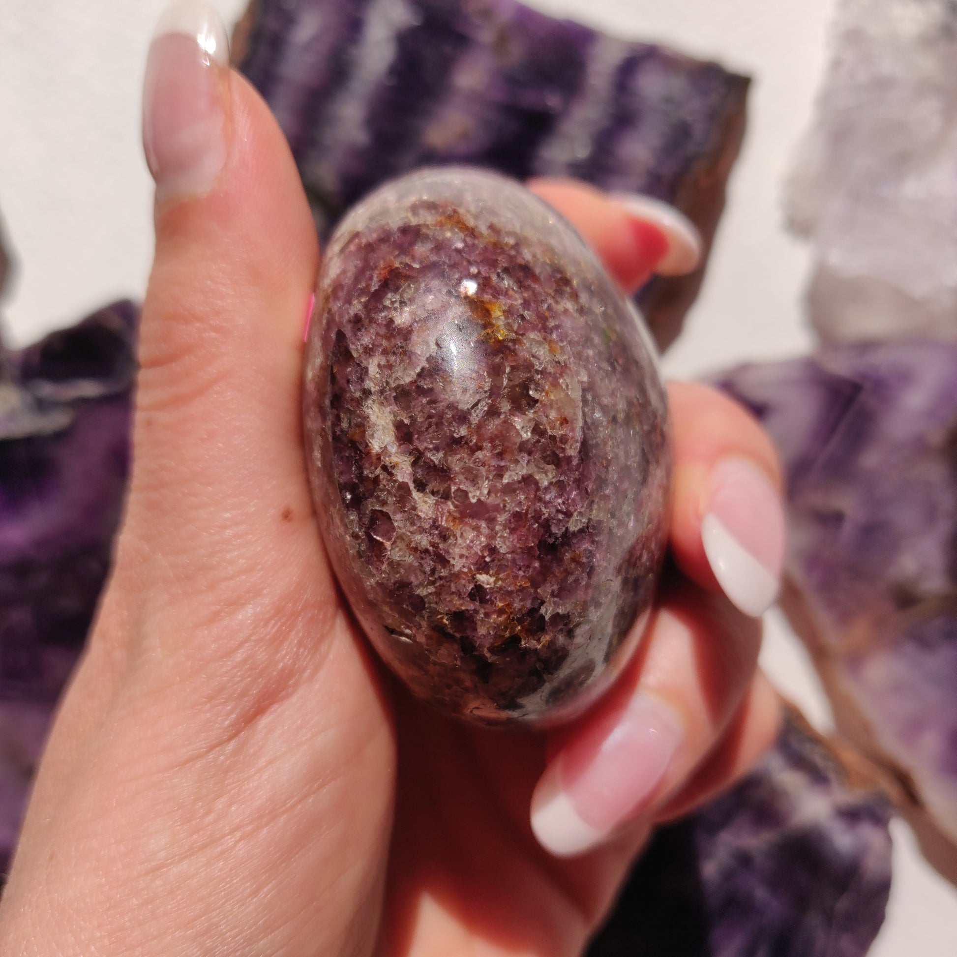Lepidolite Palm Stone (#2) - Simply Affinity