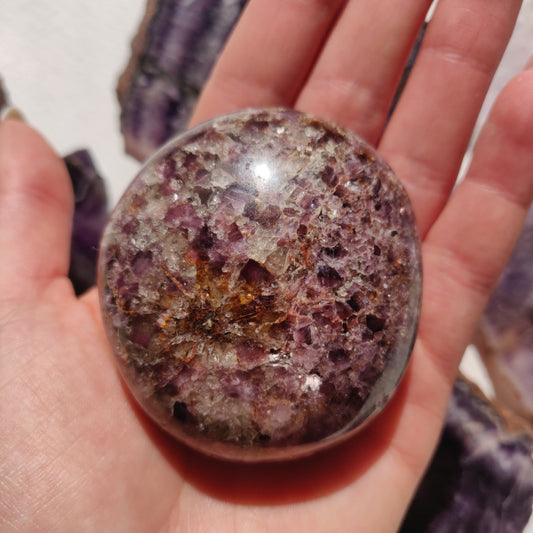 Lepidolite Palm Stone (#2) - Simply Affinity