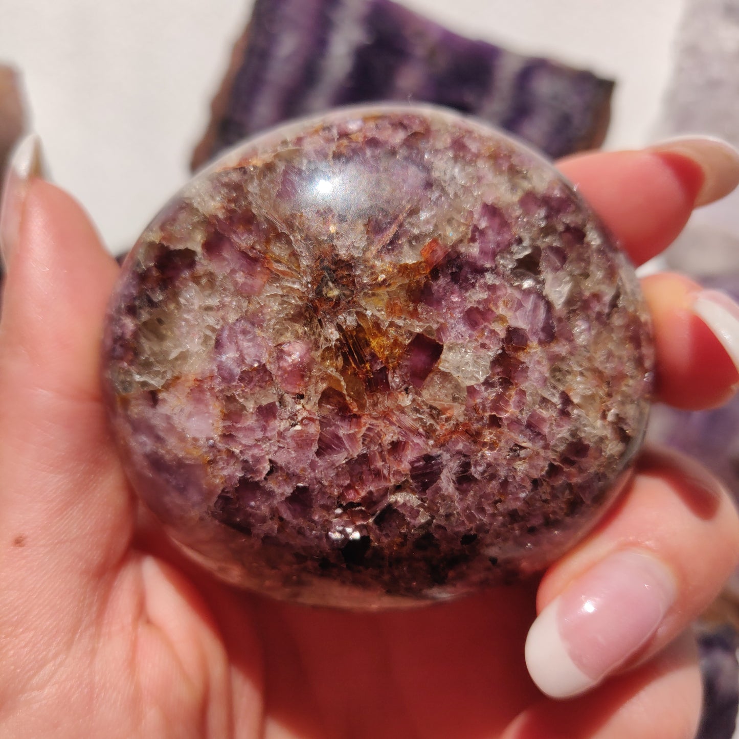 Lepidolite Palm Stone (#2) - Simply Affinity