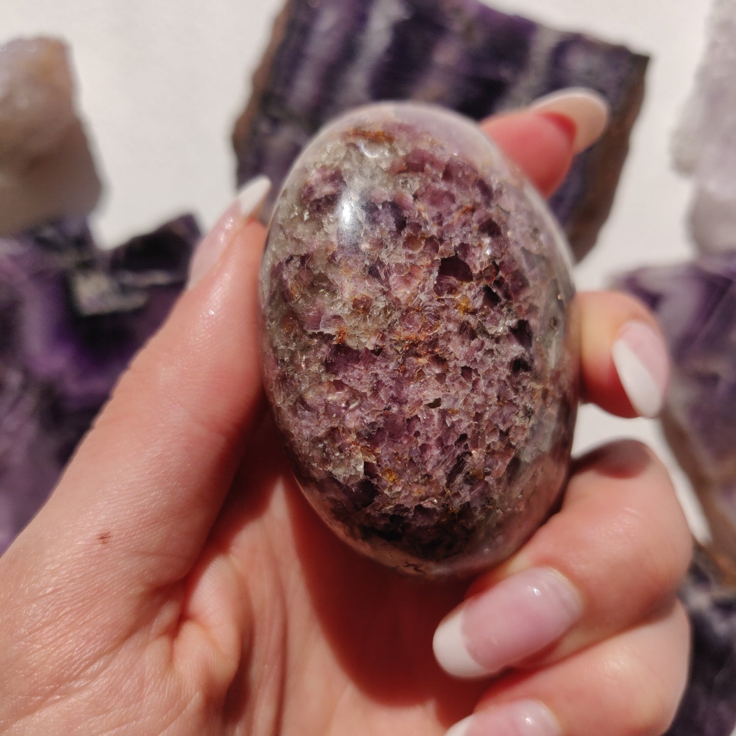 Lepidolite Palm Stone (#2) - Simply Affinity