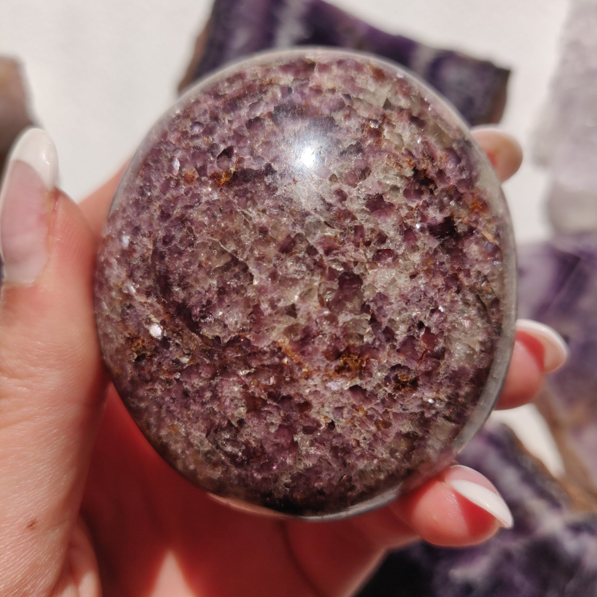 Lepidolite Palm Stone (#2) - Simply Affinity