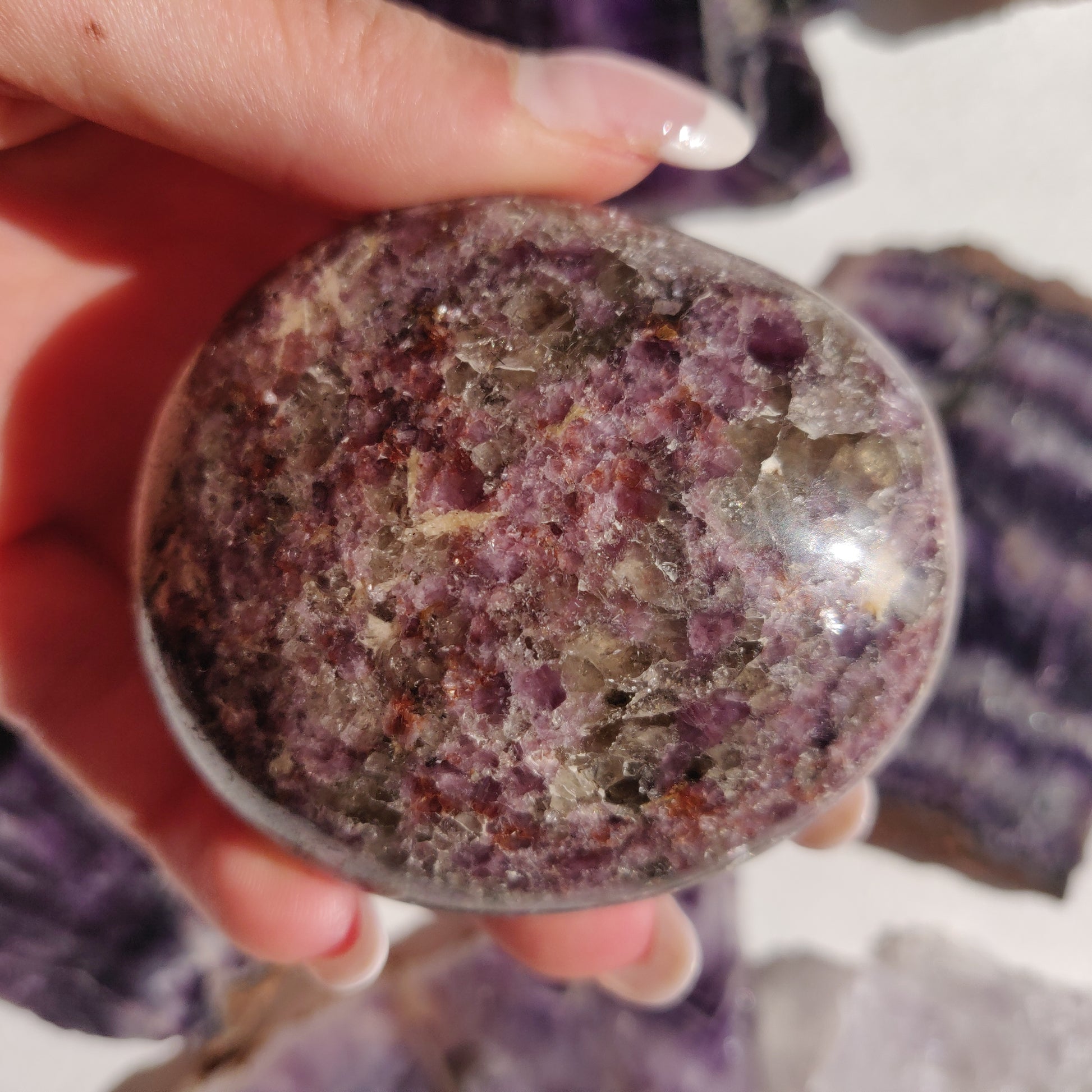 Lepidolite Palm Stone (#3) - Simply Affinity