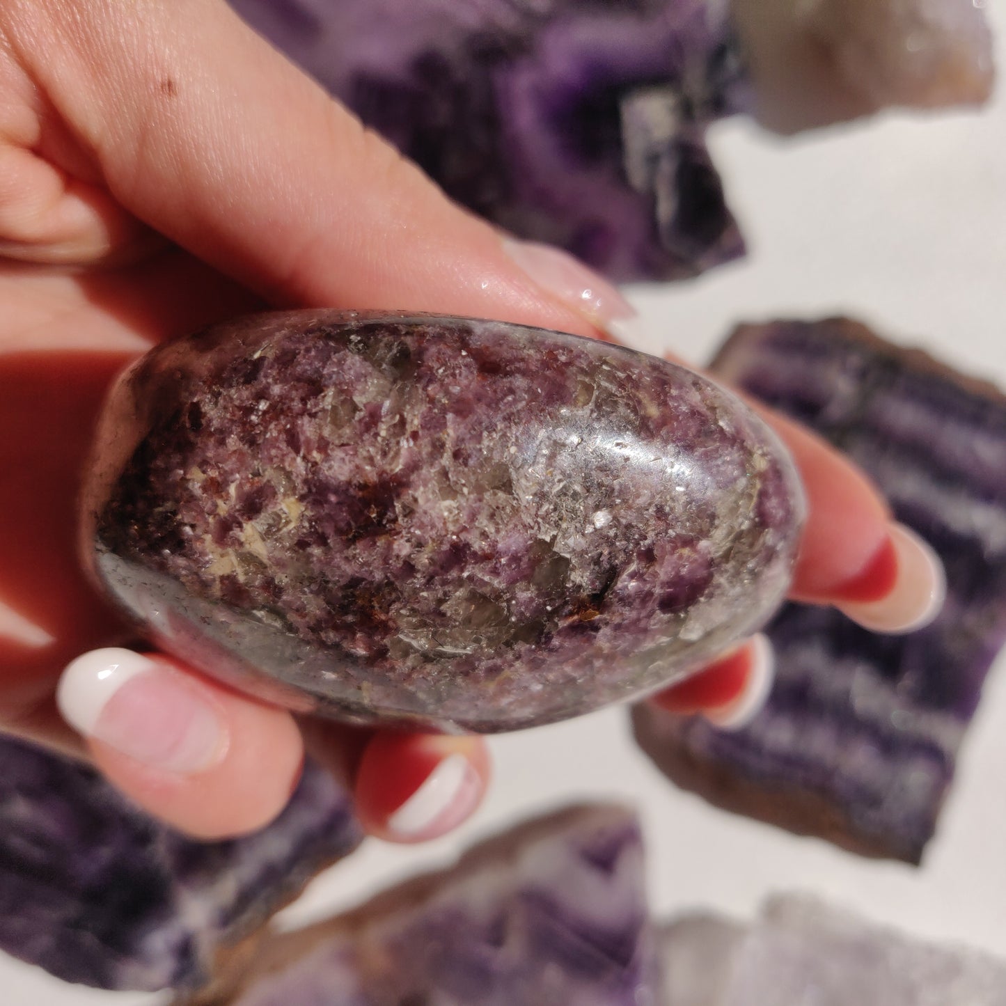 Lepidolite Palm Stone (#3) - Simply Affinity