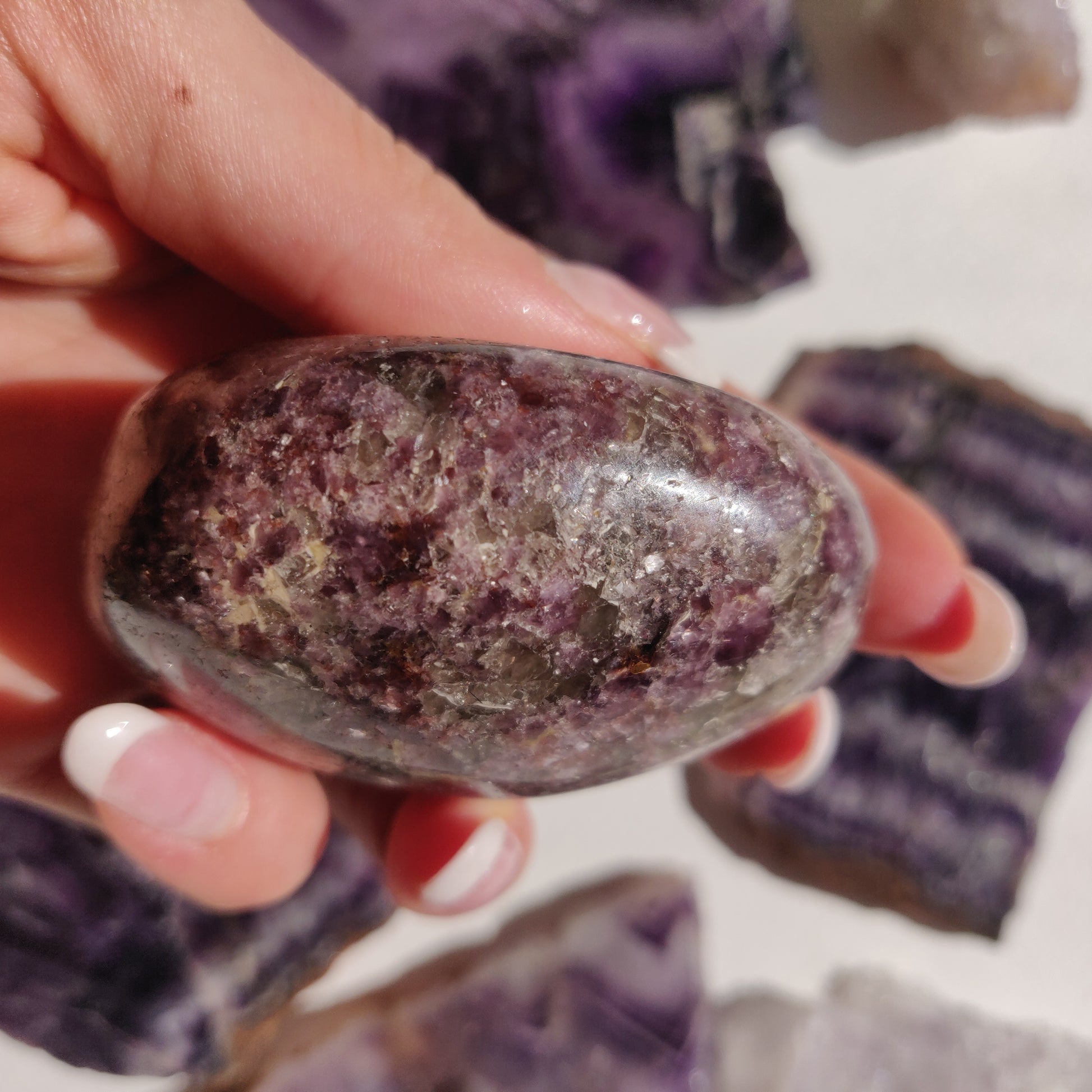 Lepidolite Palm Stone (#3) - Simply Affinity