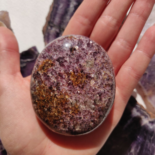Lepidolite Palm Stone (#8) - Simply Affinity