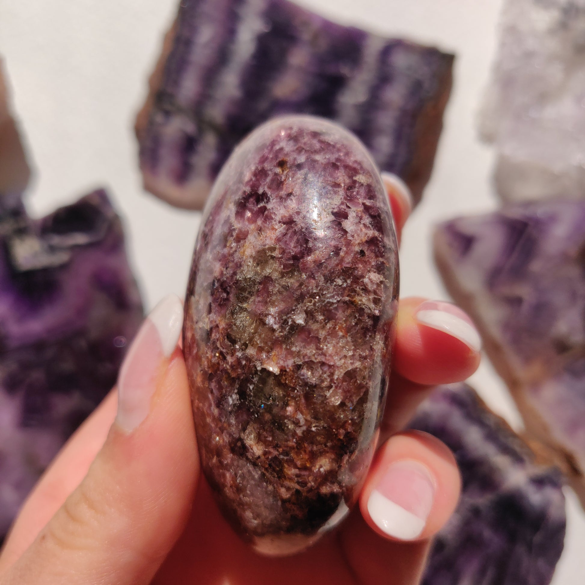 Lepidolite Palm Stone (#8) - Simply Affinity