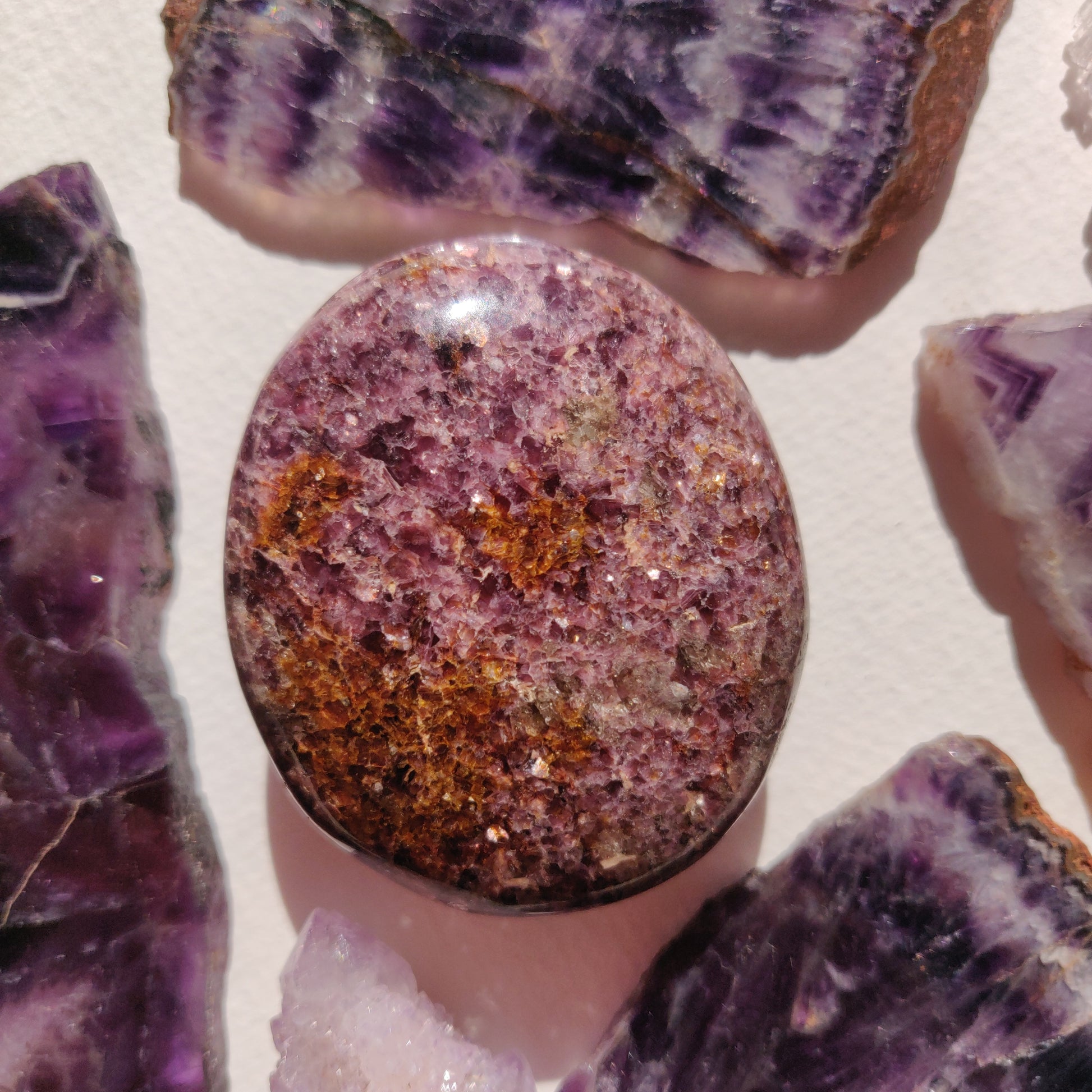 Lepidolite Palm Stone (#8) - Simply Affinity