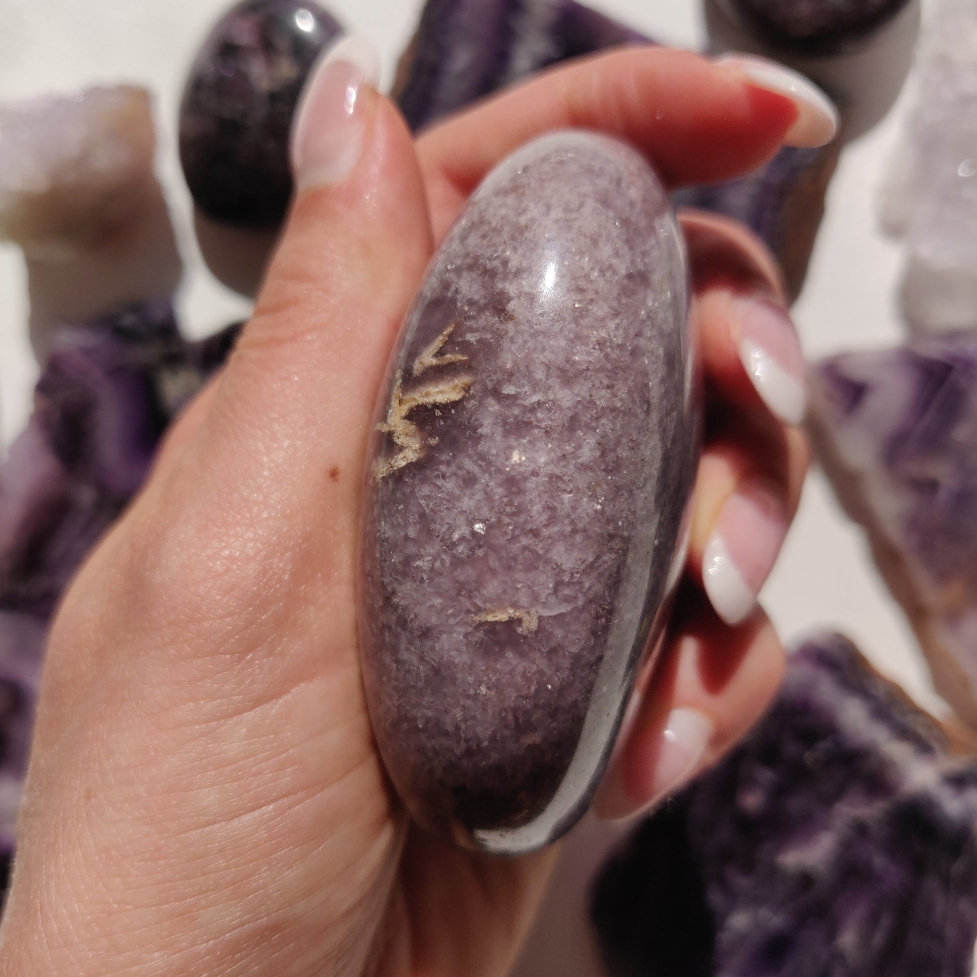 Lepidolite Palm Stone (#15) - Simply Affinity