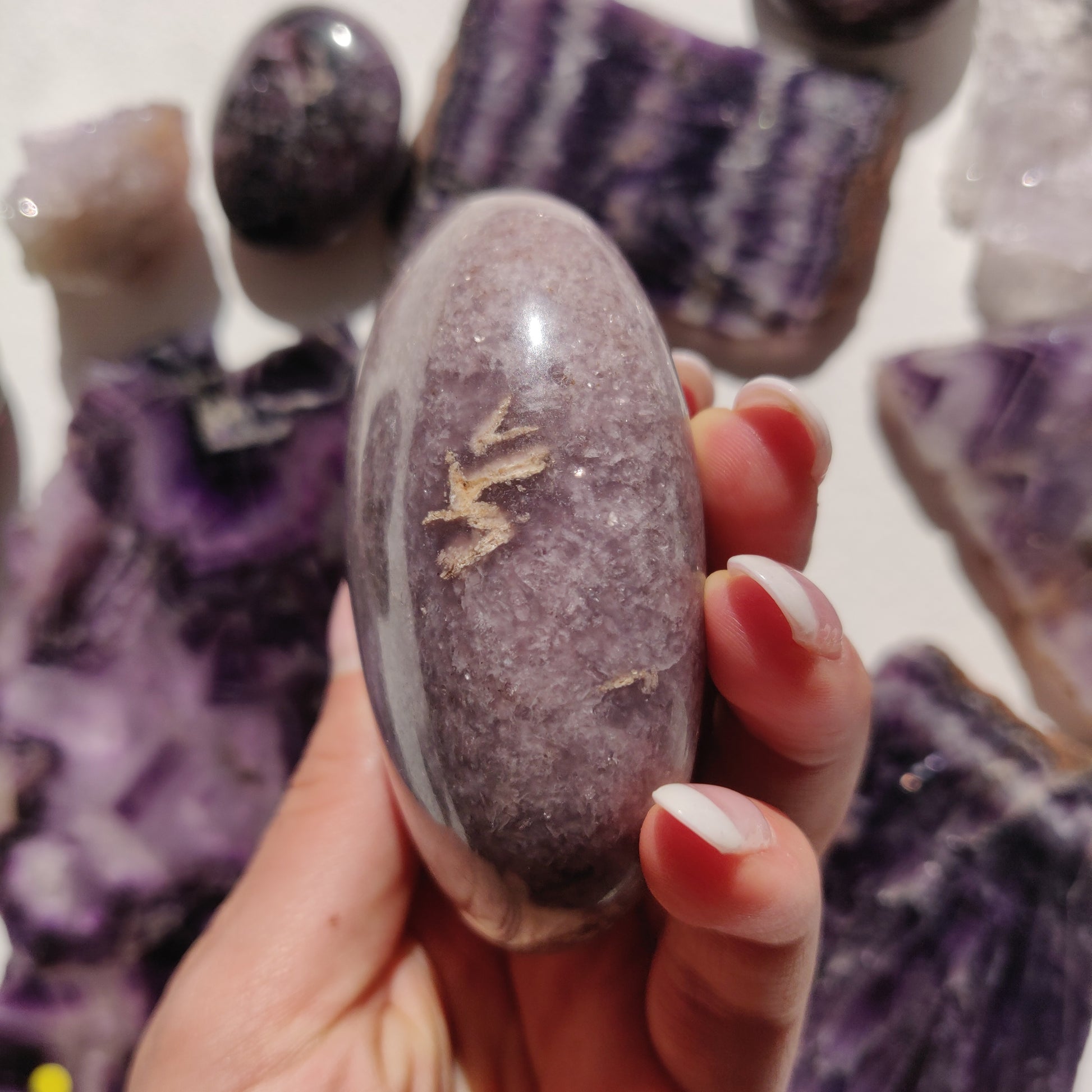 Lepidolite Palm Stone (#15) - Simply Affinity