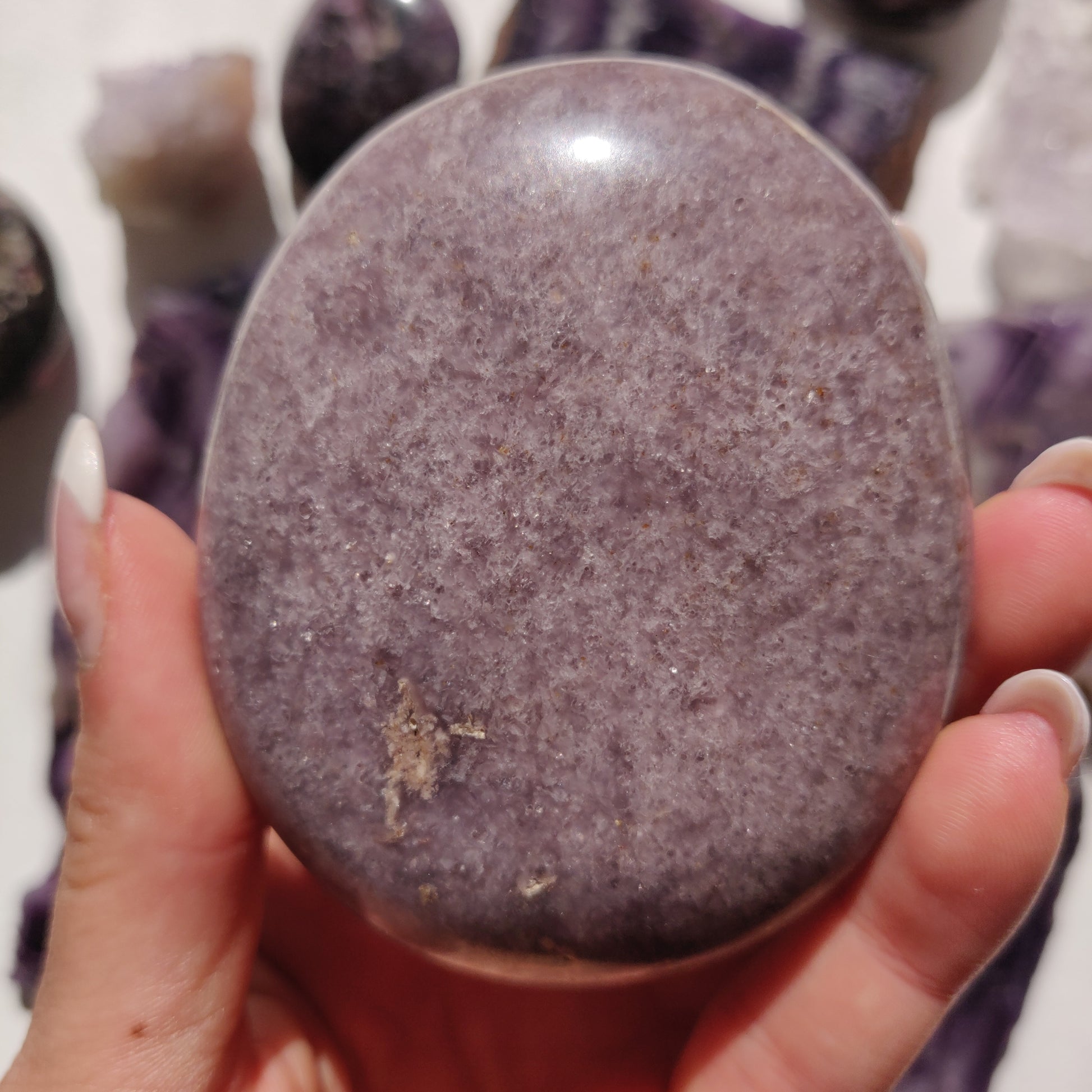 Lepidolite Palm Stone (#15) - Simply Affinity