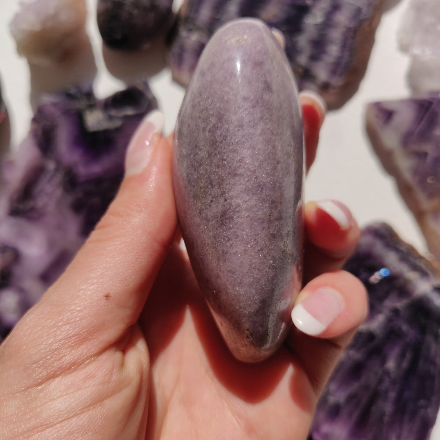 Lepidolite Palm Stone (#16) - Simply Affinity