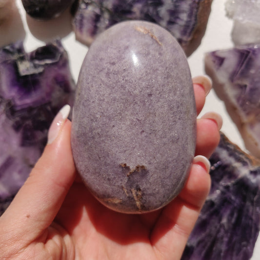Lepidolite Palm Stone (#16) - Simply Affinity