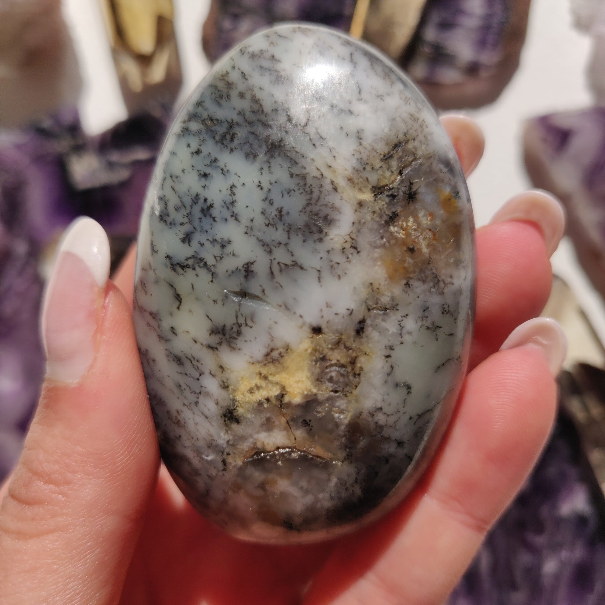 Dendritic Opal Palm Stone (#18) - Simply Affinity