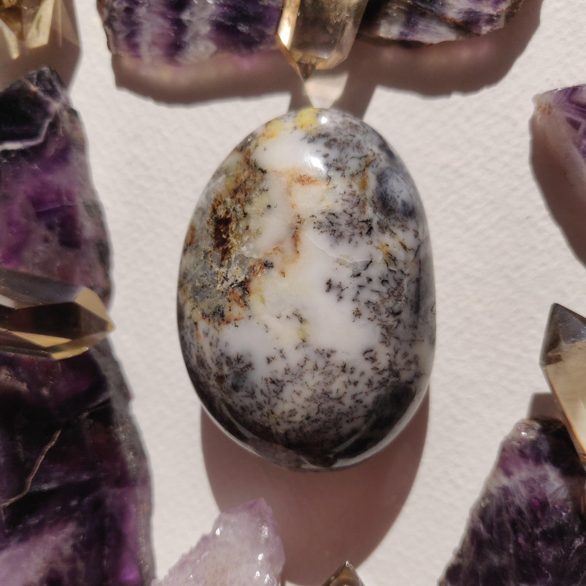 Dendritic Opal Palm Stone (#36) - Simply Affinity