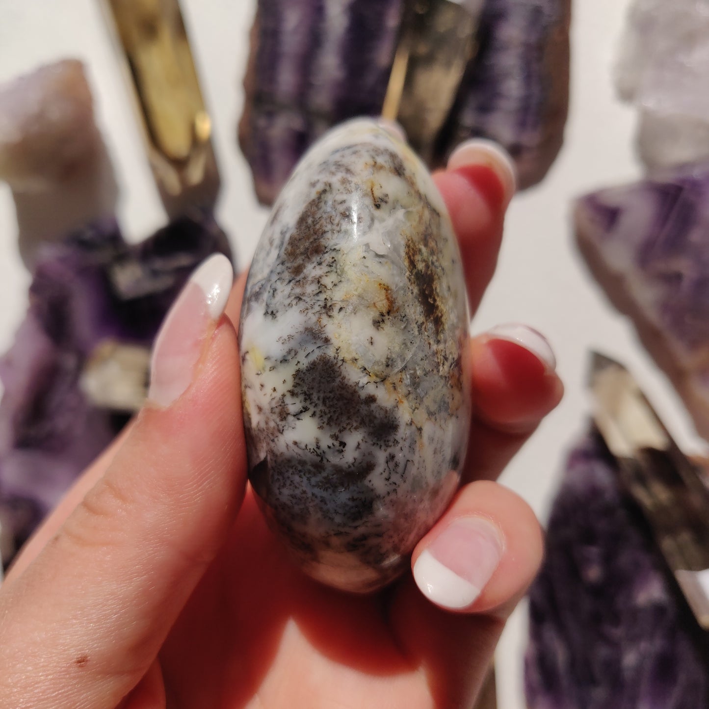 Dendritic Opal Palm Stone (#36) - Simply Affinity