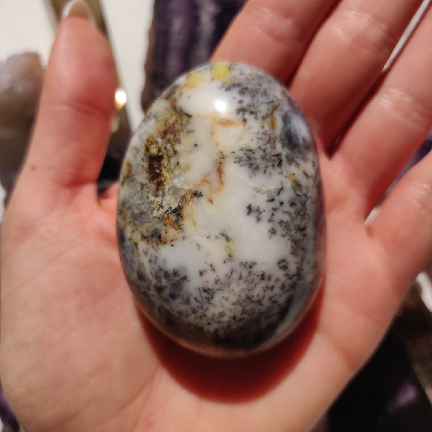 Dendritic Opal Palm Stone (#36) - Simply Affinity