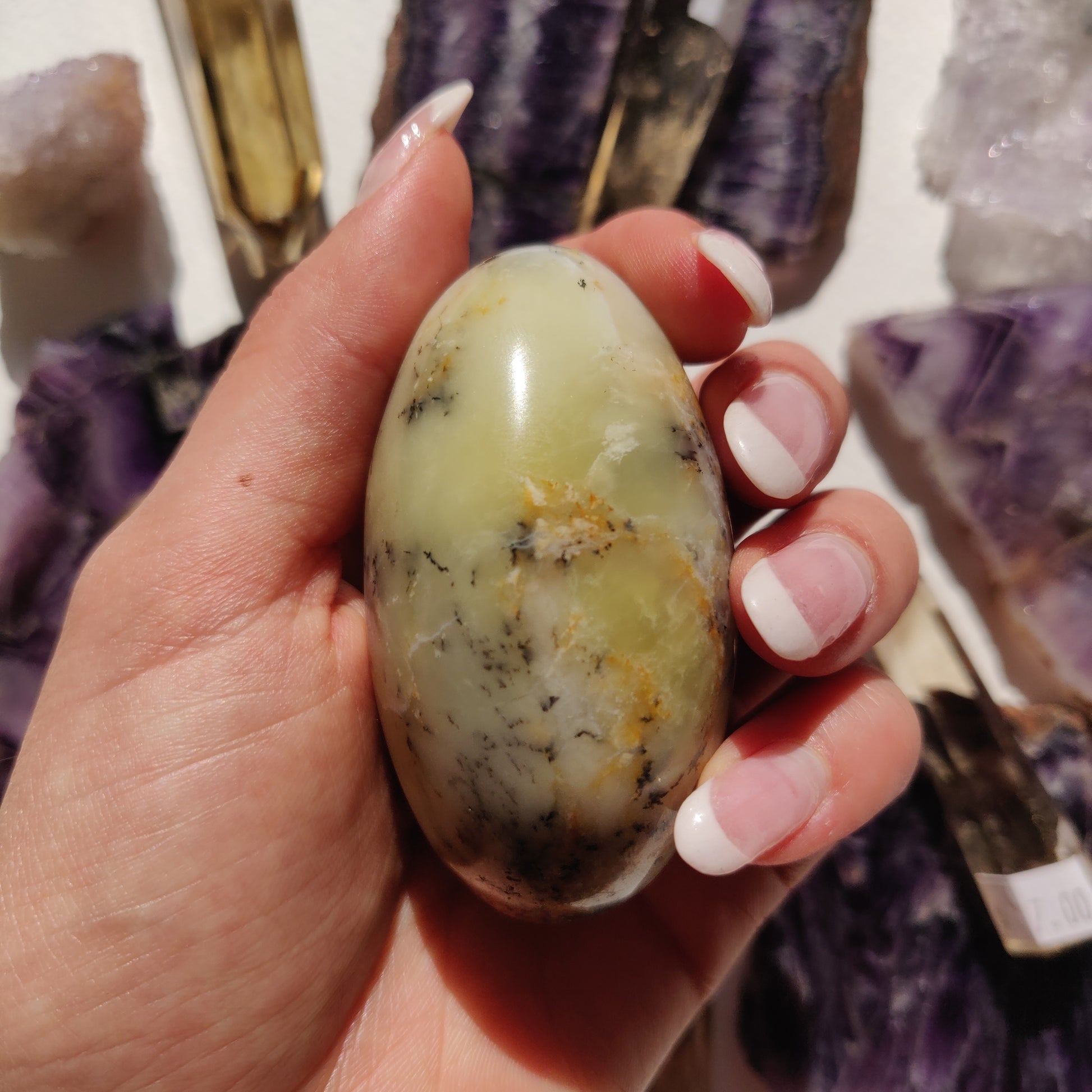 Dendritic Opal Palm Stone (#38) - Simply Affinity