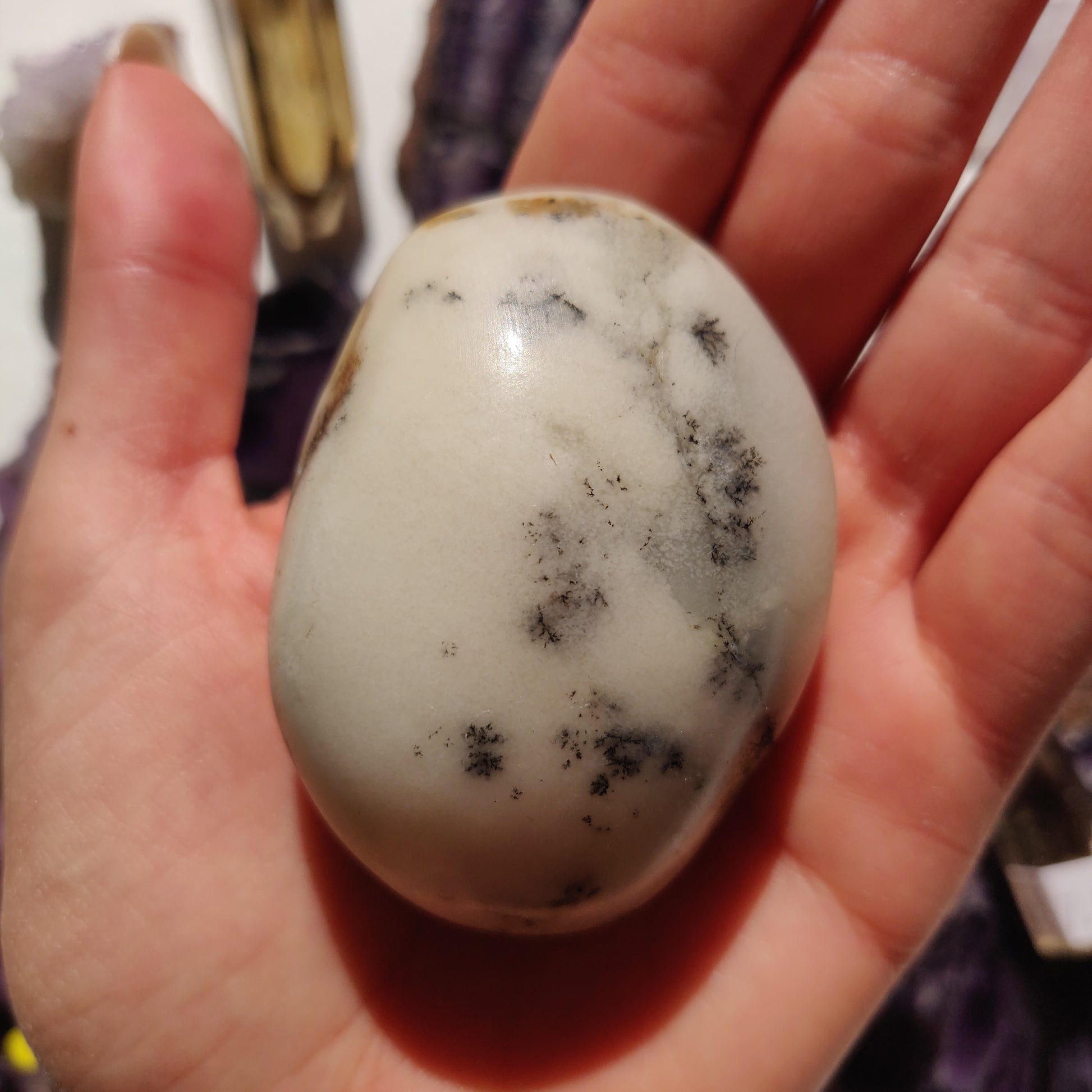 Dendritic Opal Palm Stone (#39) - Simply Affinity