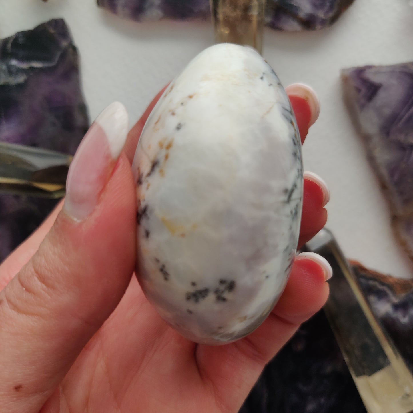Dendritic Opal Palm Stone (#42) - Simply Affinity