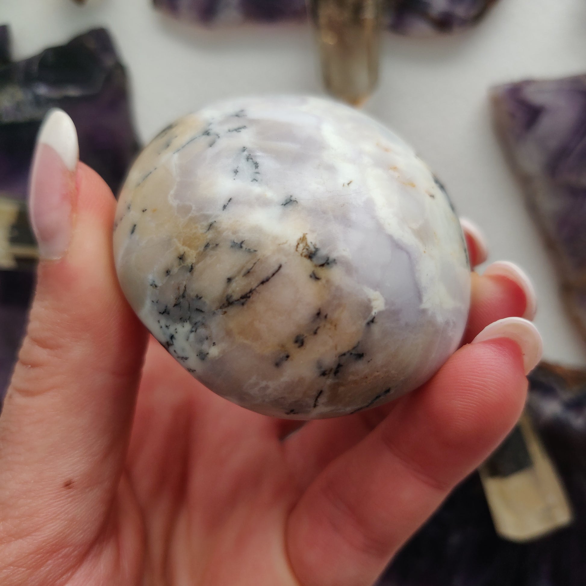 Dendritic Opal Palm Stone (#42) - Simply Affinity