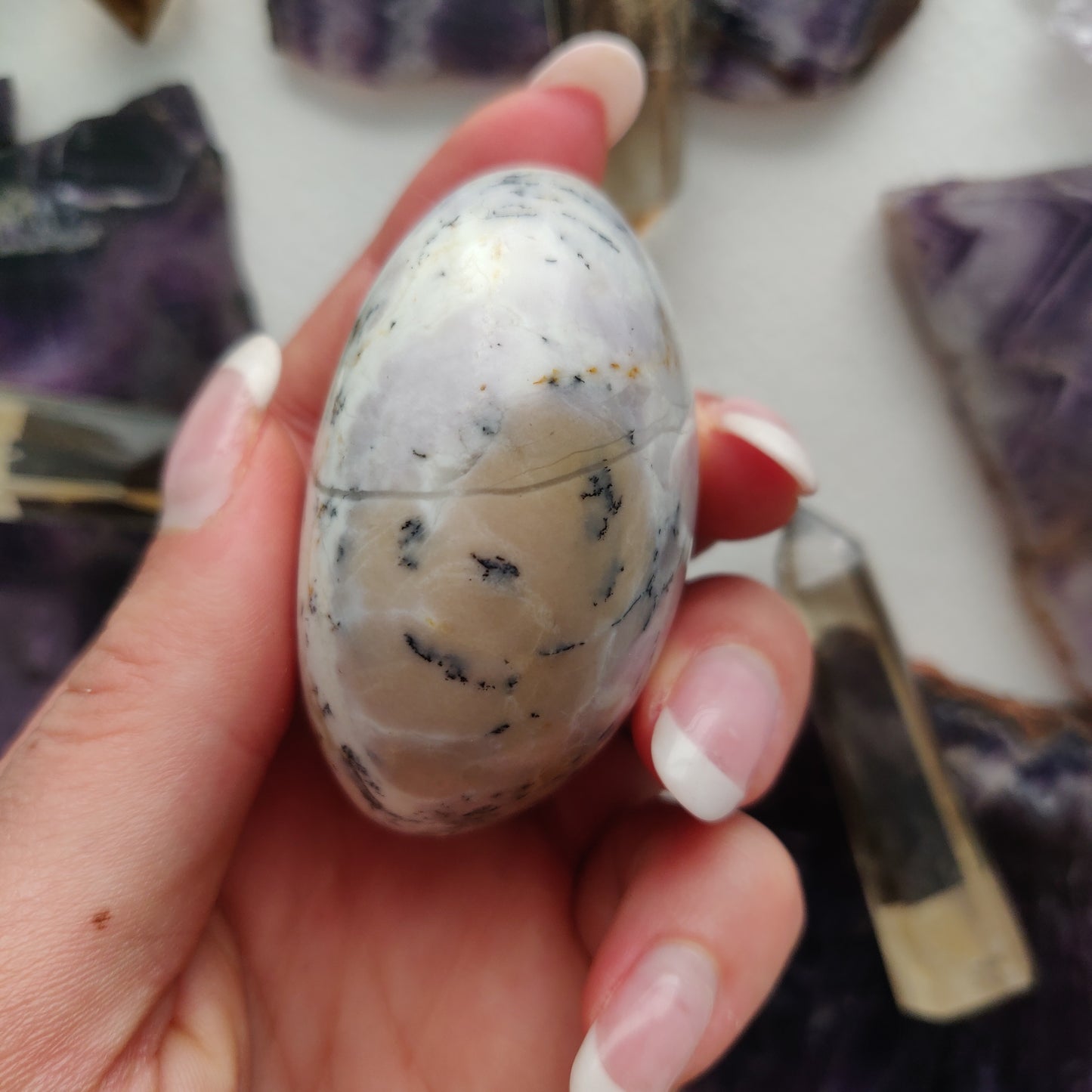 Dendritic Opal Palm Stone (#42) - Simply Affinity