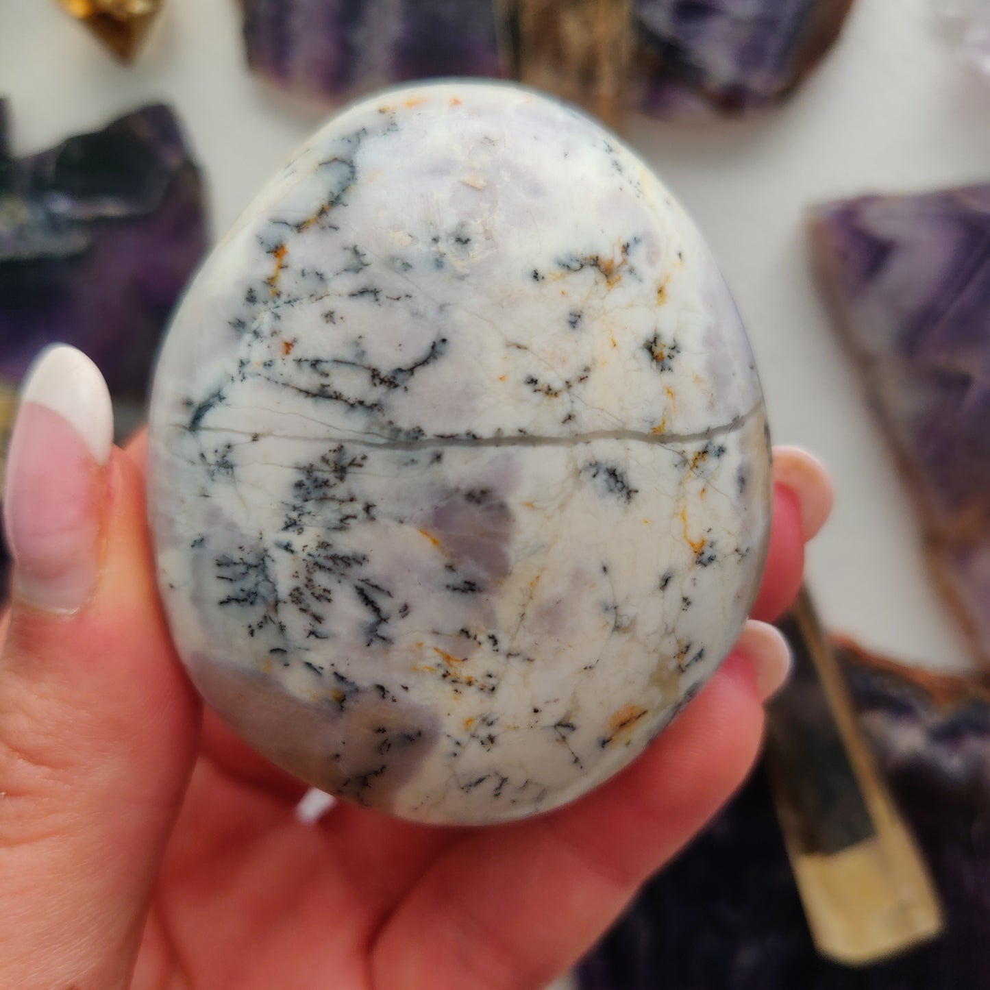 Dendritic Opal Palm Stone (#42) - Simply Affinity