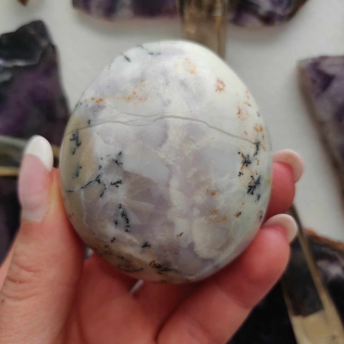 Dendritic Opal Palm Stone (#42) - Simply Affinity