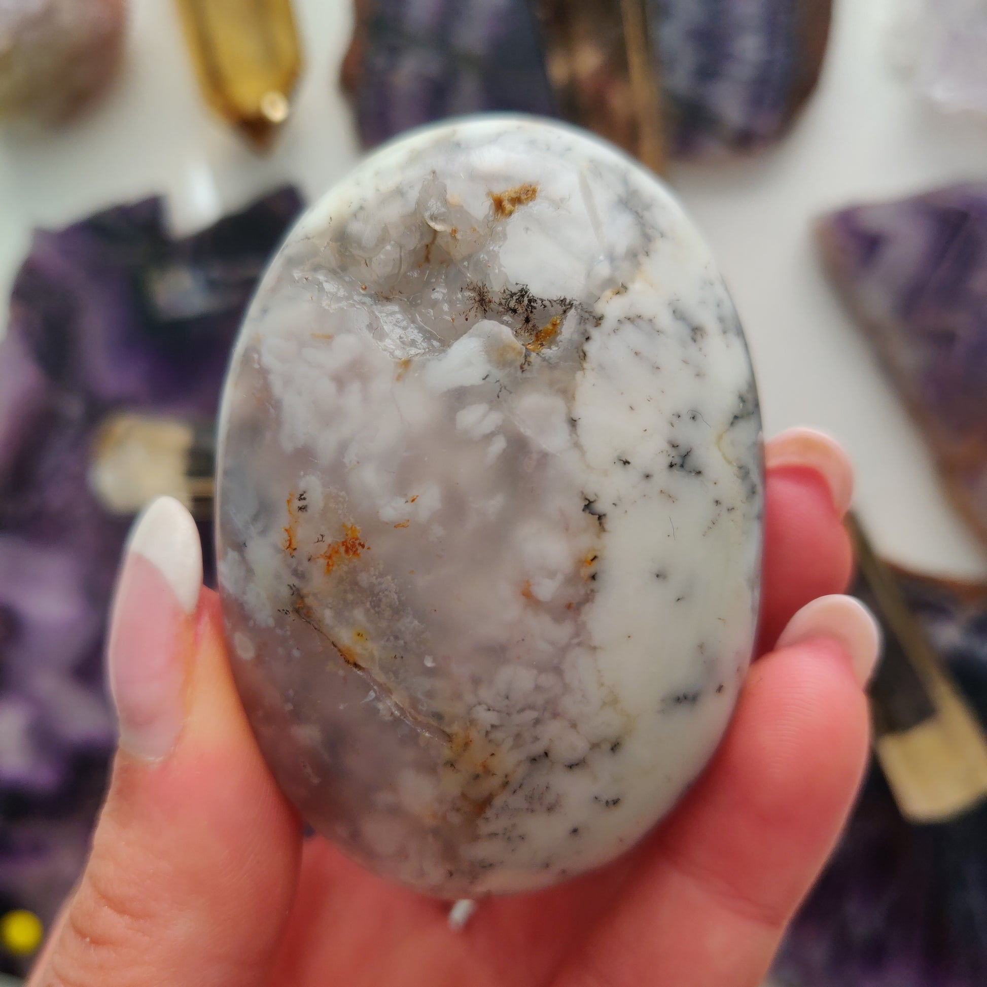 Dendritic Opal Palm Stone (#43) - Simply Affinity