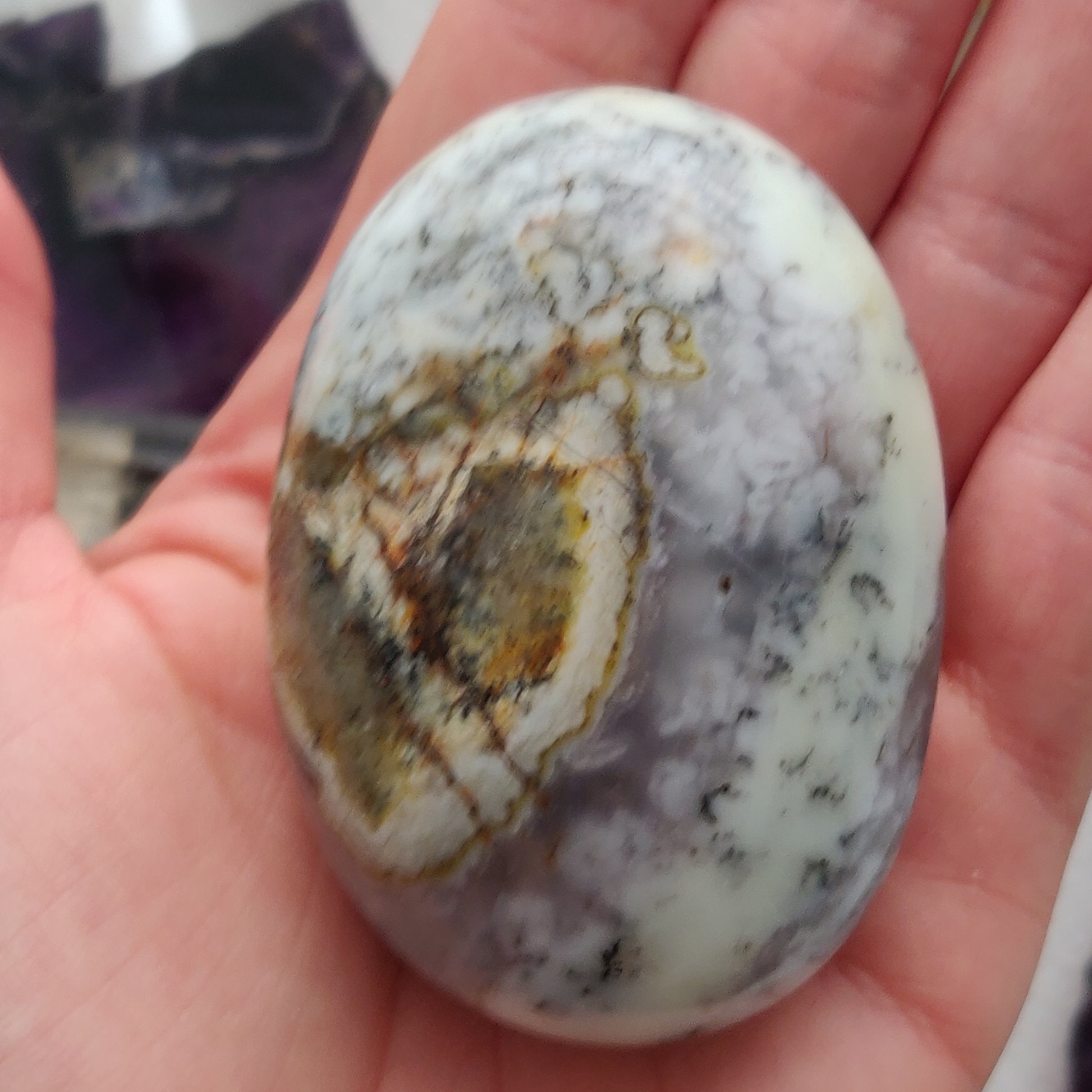 Dendritic Opal Palm Stone (#43) - Simply Affinity