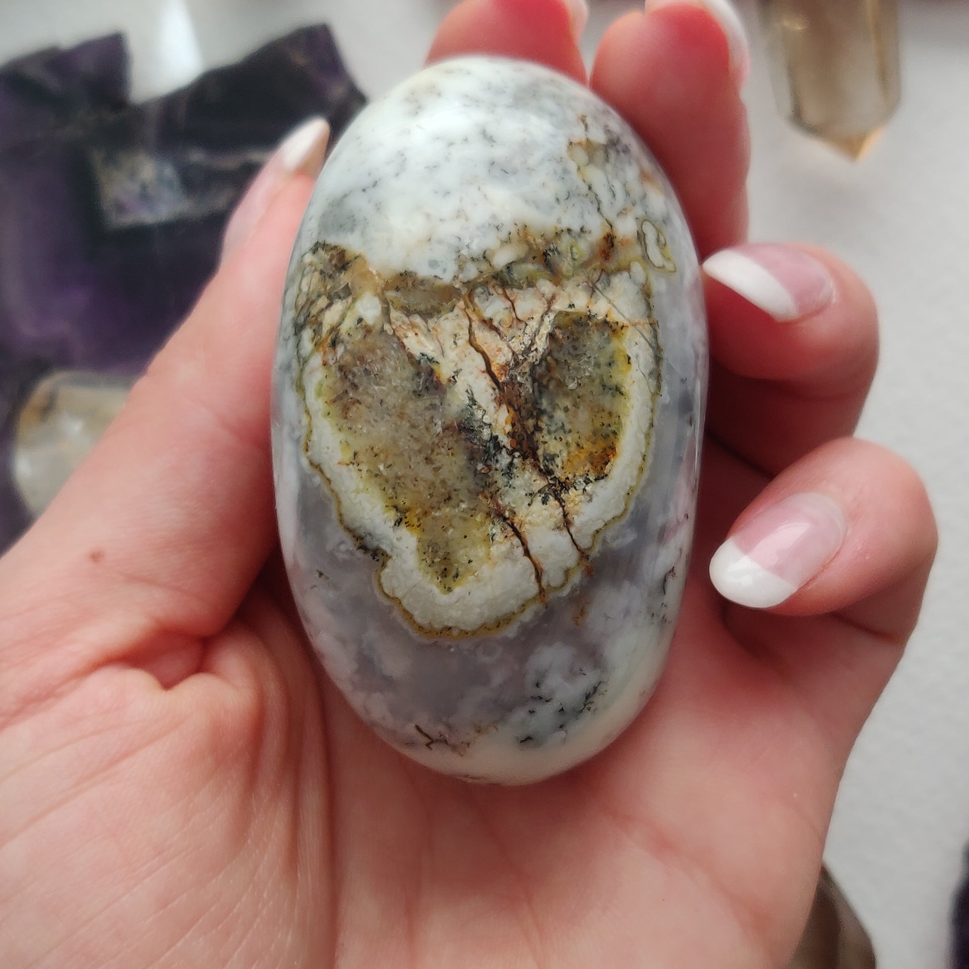 Dendritic Opal Palm Stone (#43) - Simply Affinity
