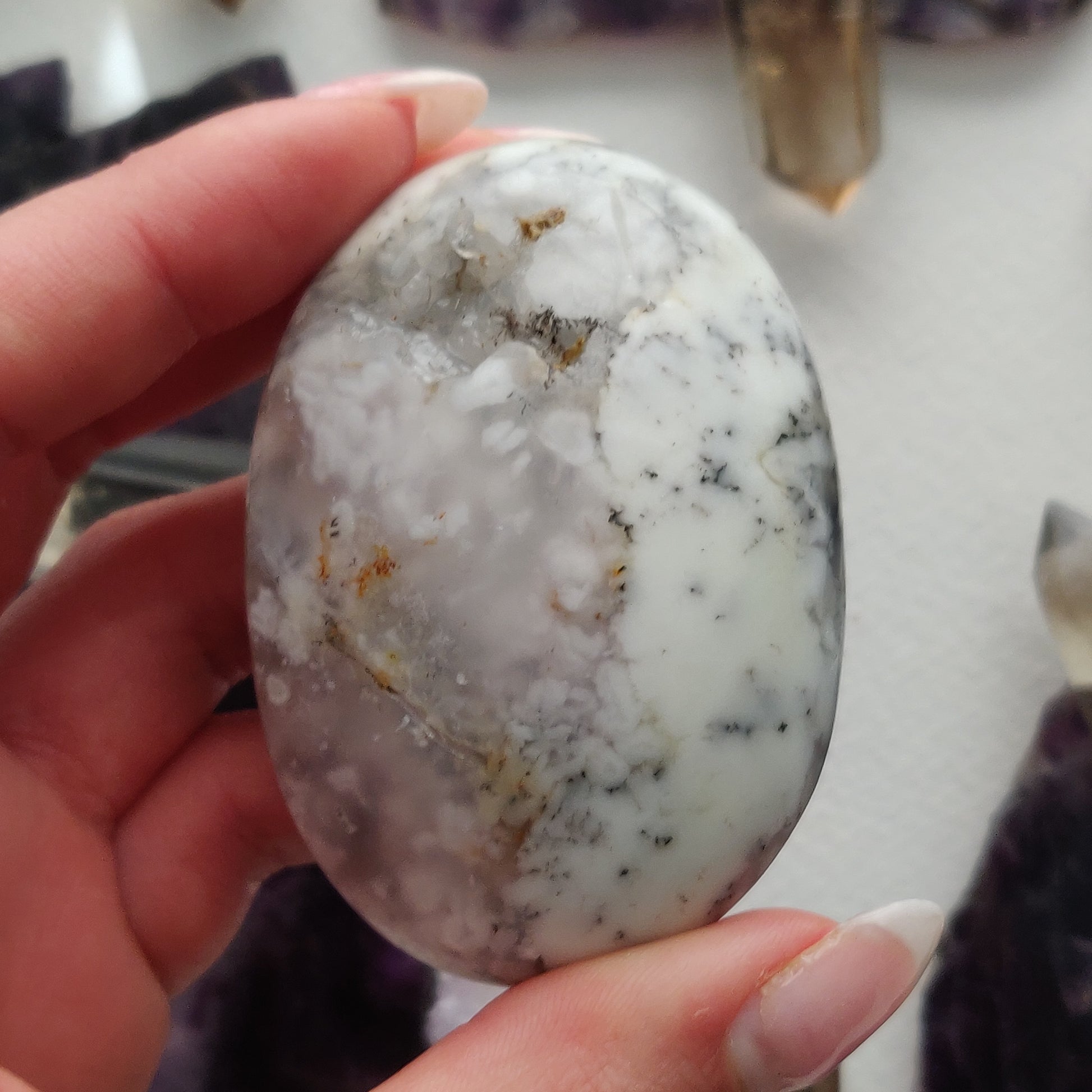 Dendritic Opal Palm Stone (#43) - Simply Affinity