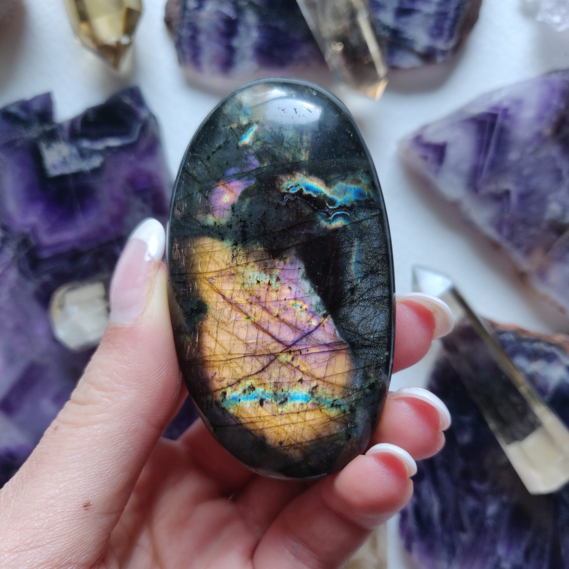 Labradorite Palm Stone (#10) - Simply Affinity