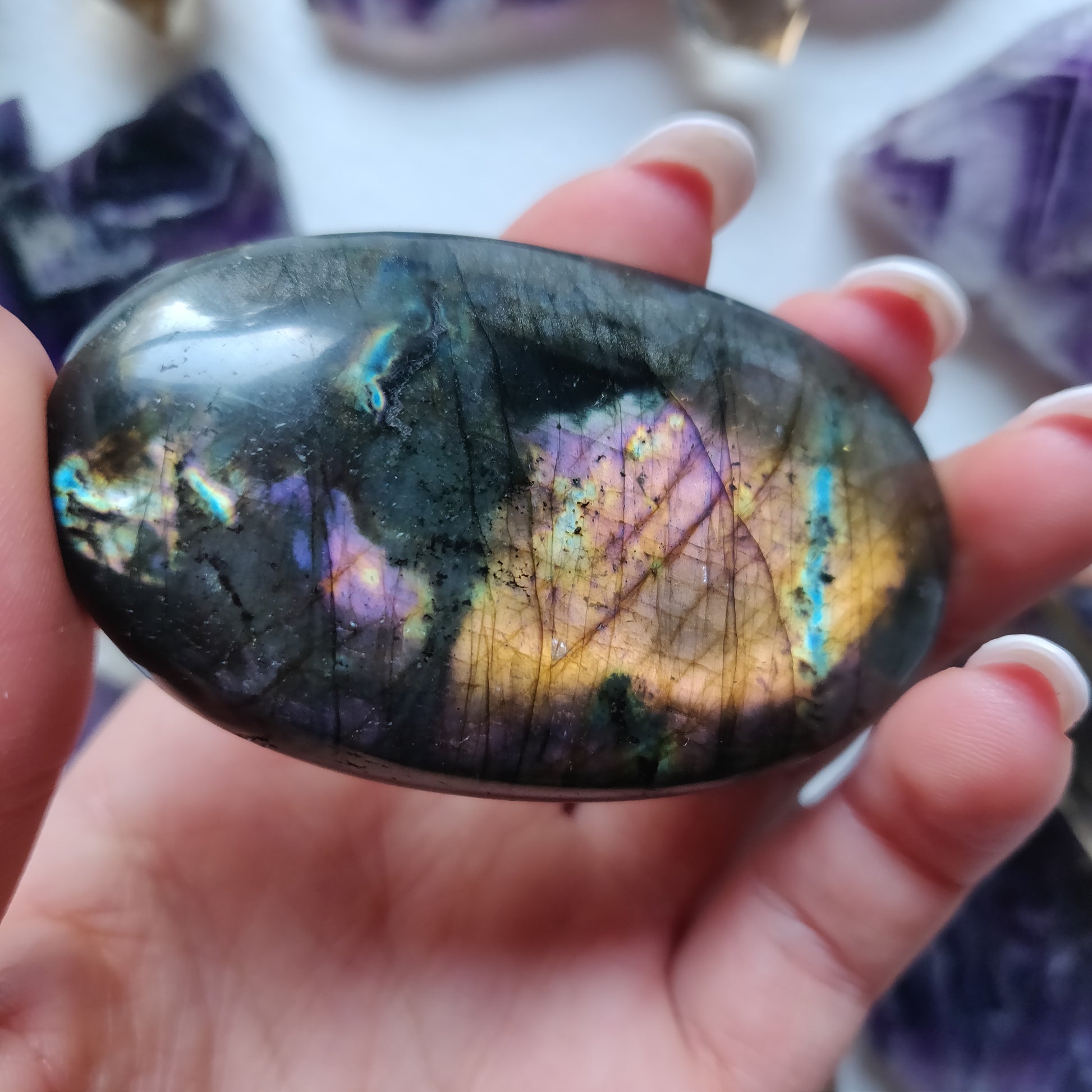 Labradorite Palm Stone (#10) - Simply Affinity