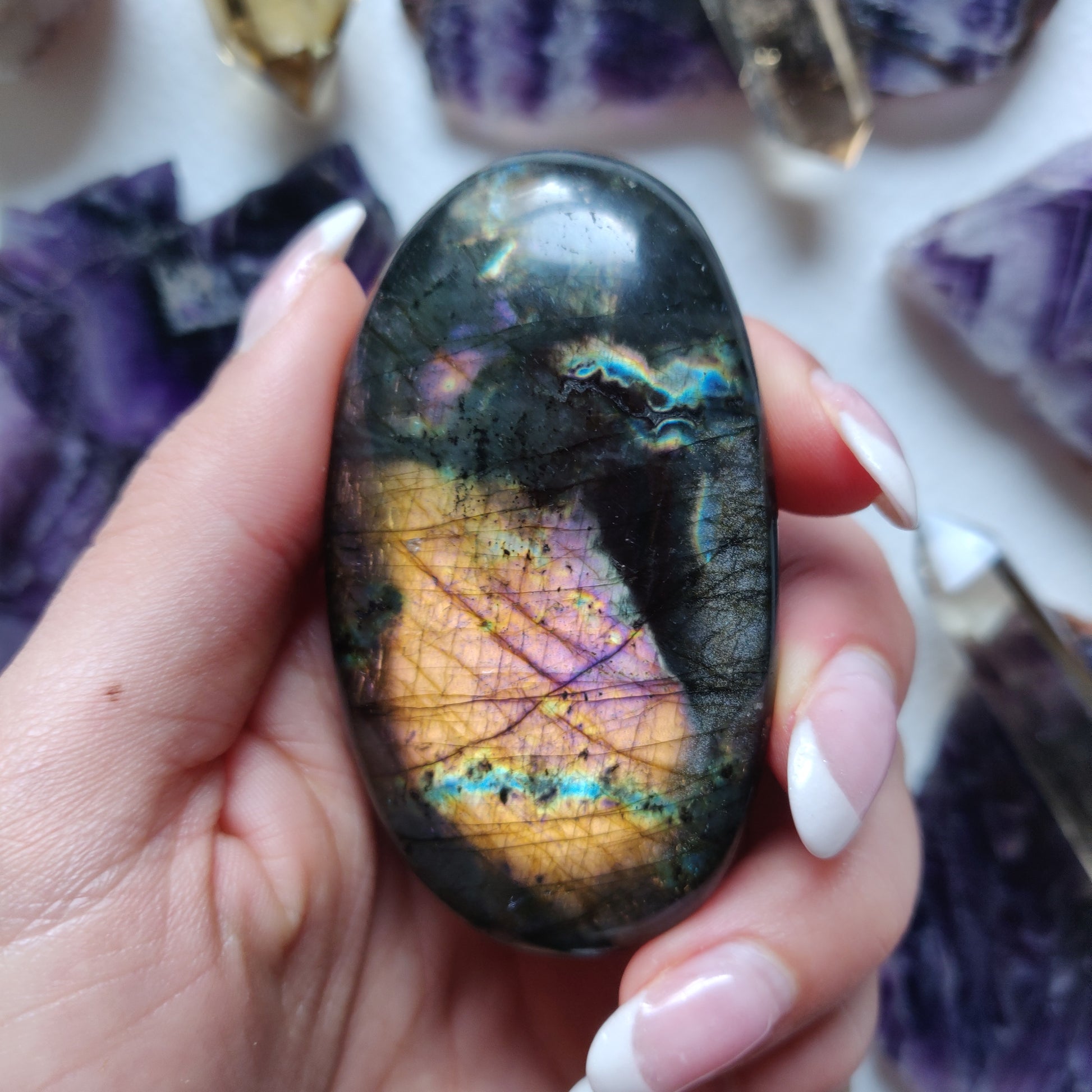 Labradorite Palm Stone (#10) - Simply Affinity