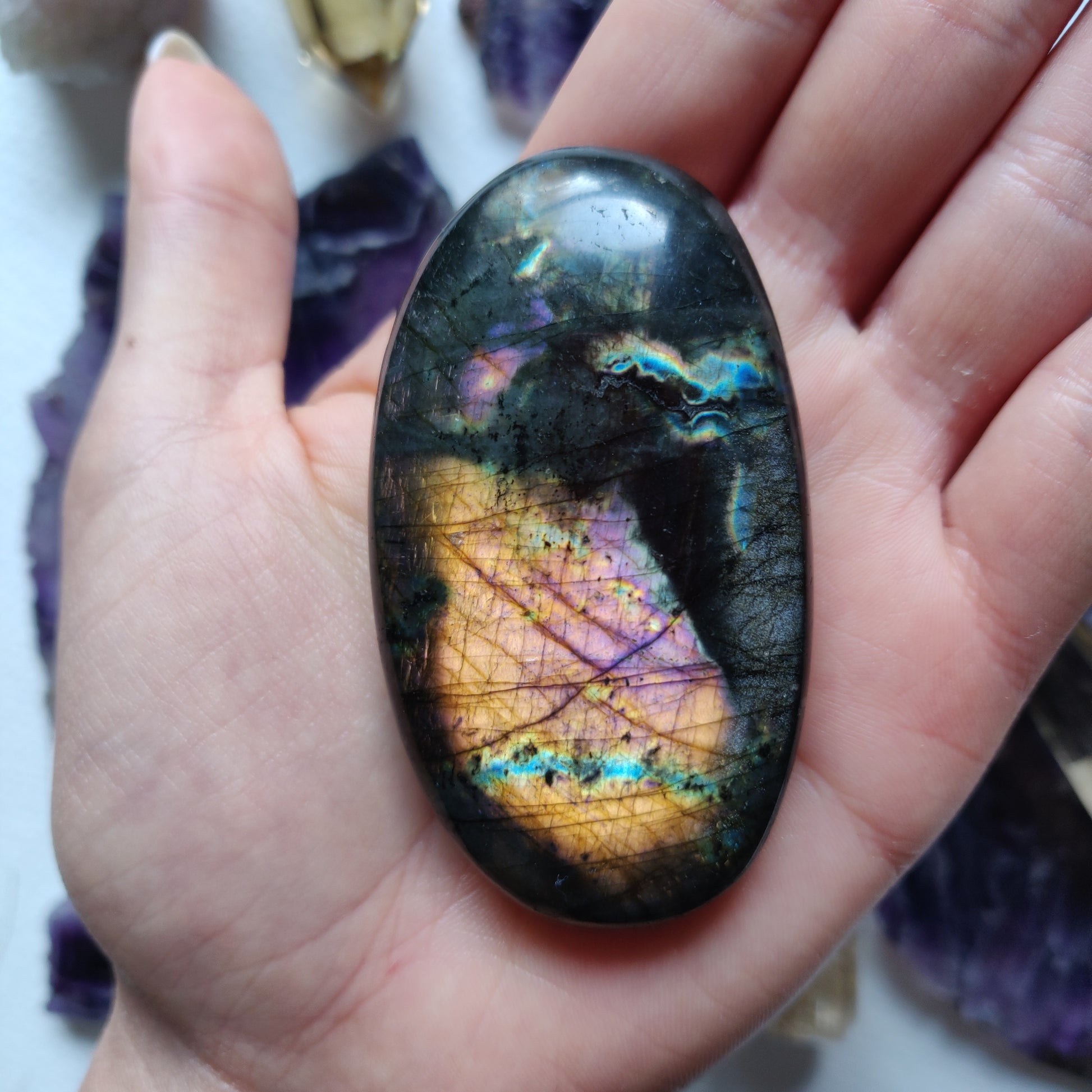 Labradorite Palm Stone (#10) - Simply Affinity