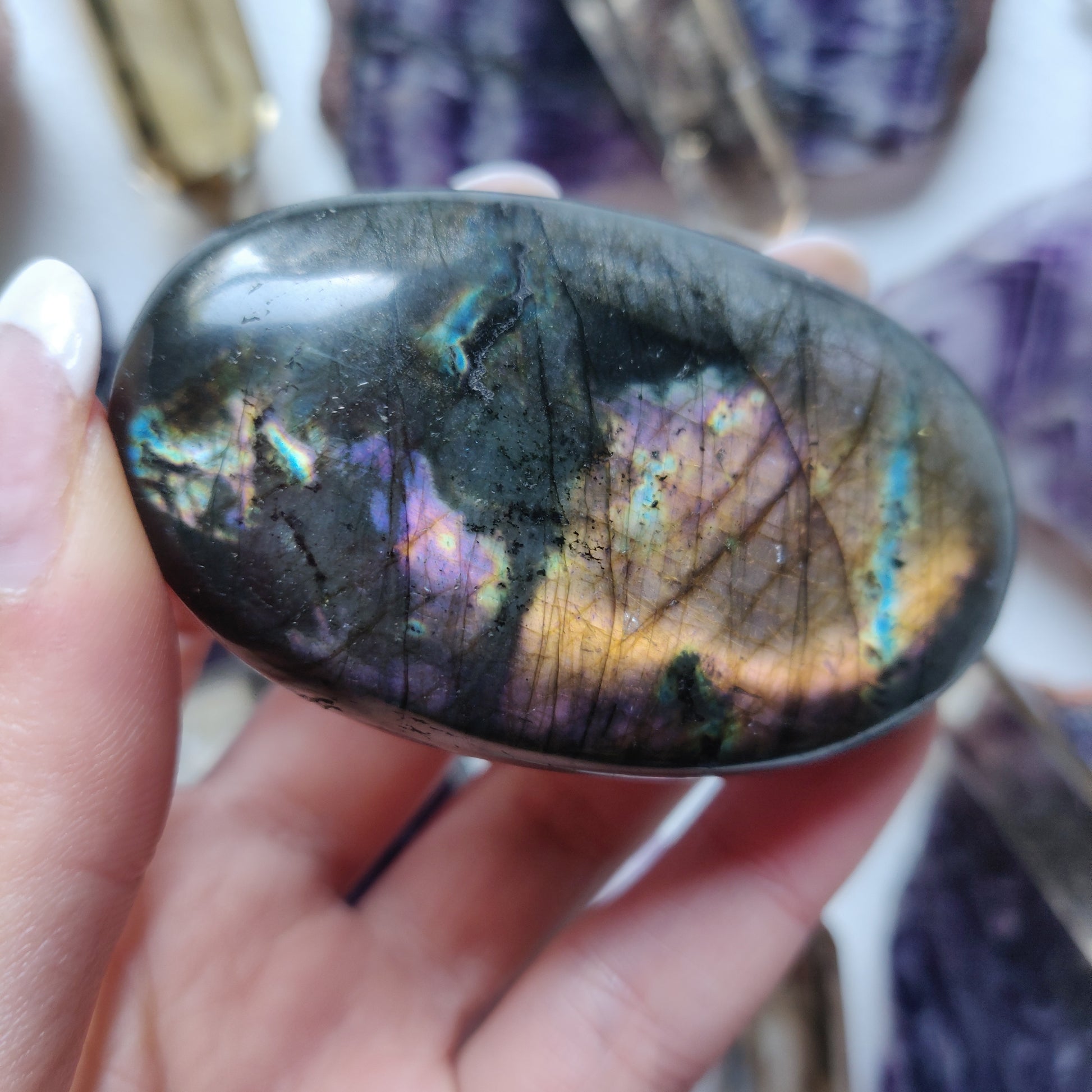 Labradorite Palm Stone (#10) - Simply Affinity