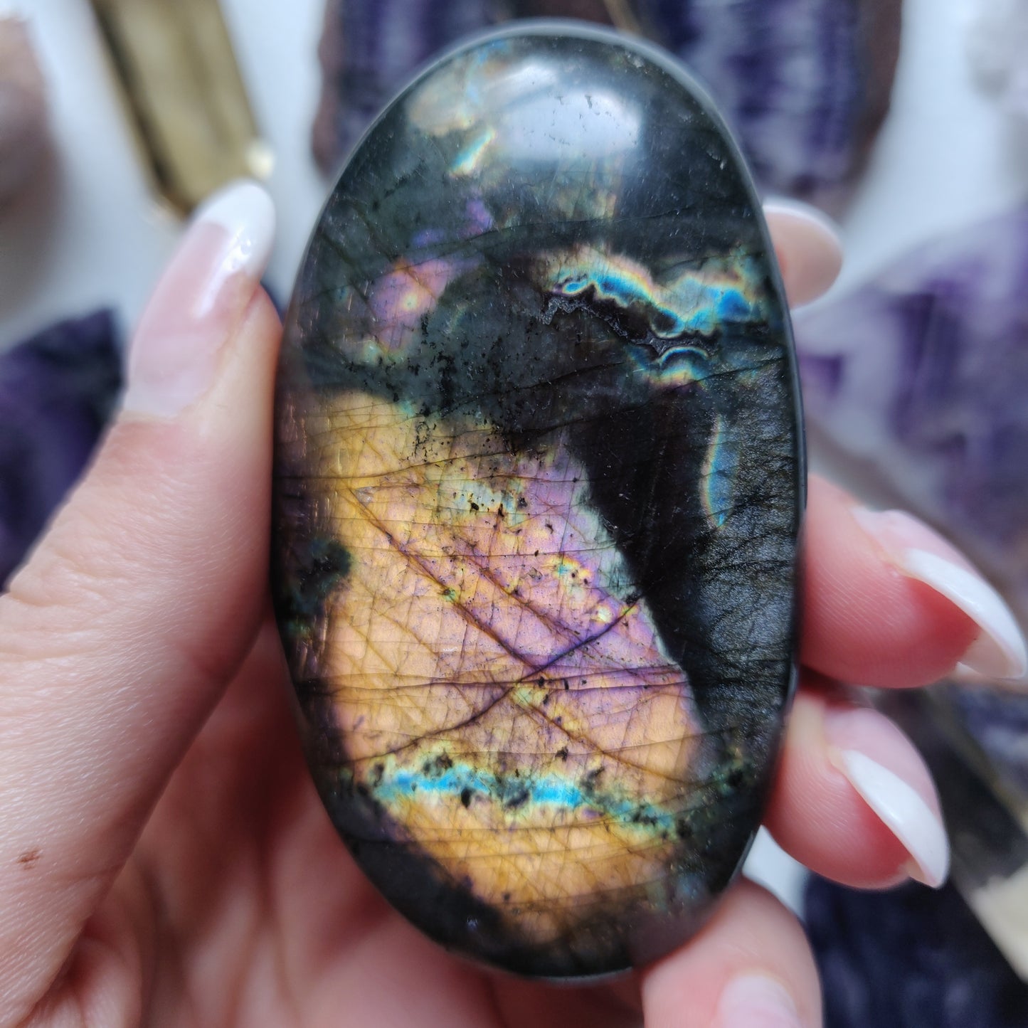 Labradorite Palm Stone (#10) - Simply Affinity