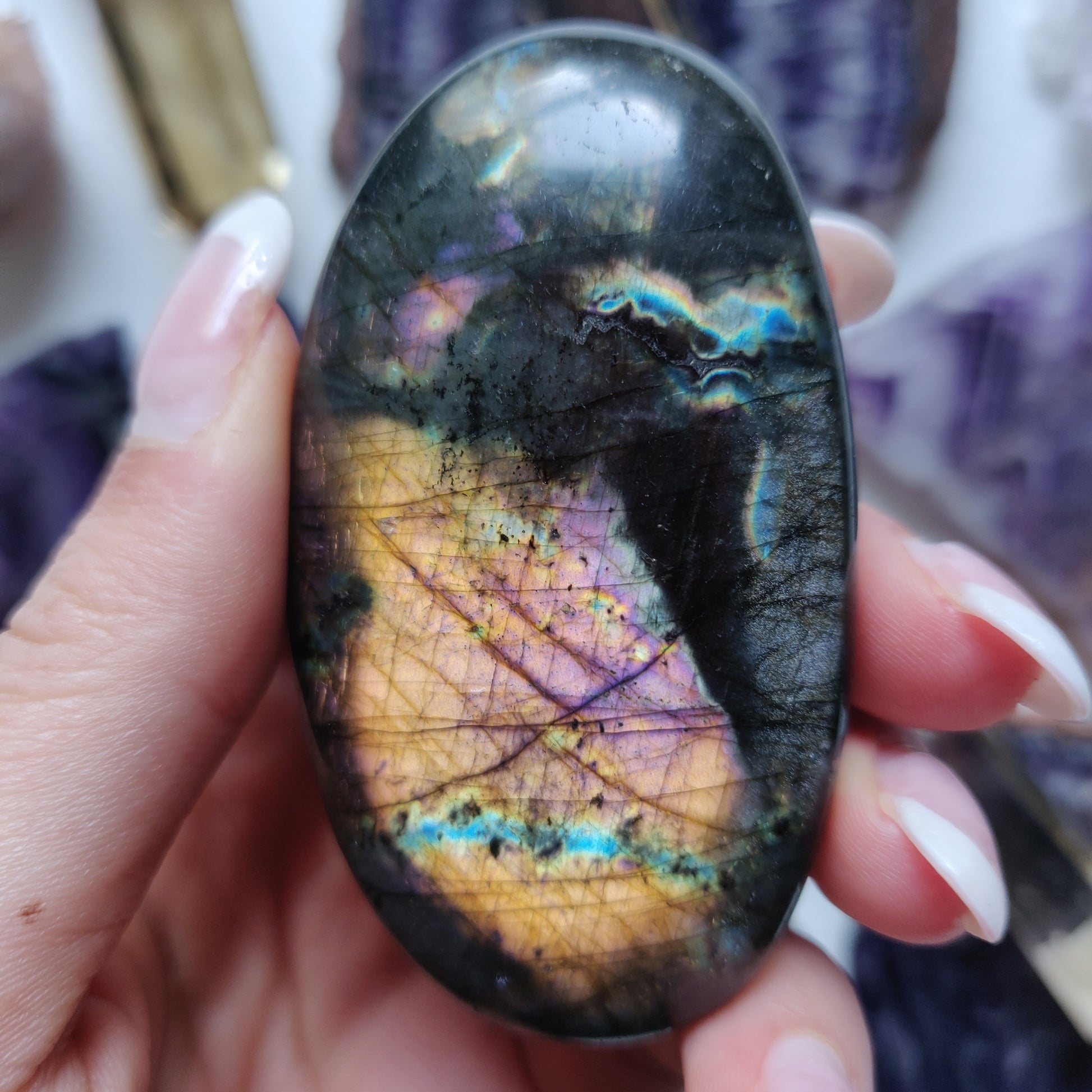 Labradorite Palm Stone (#10) - Simply Affinity