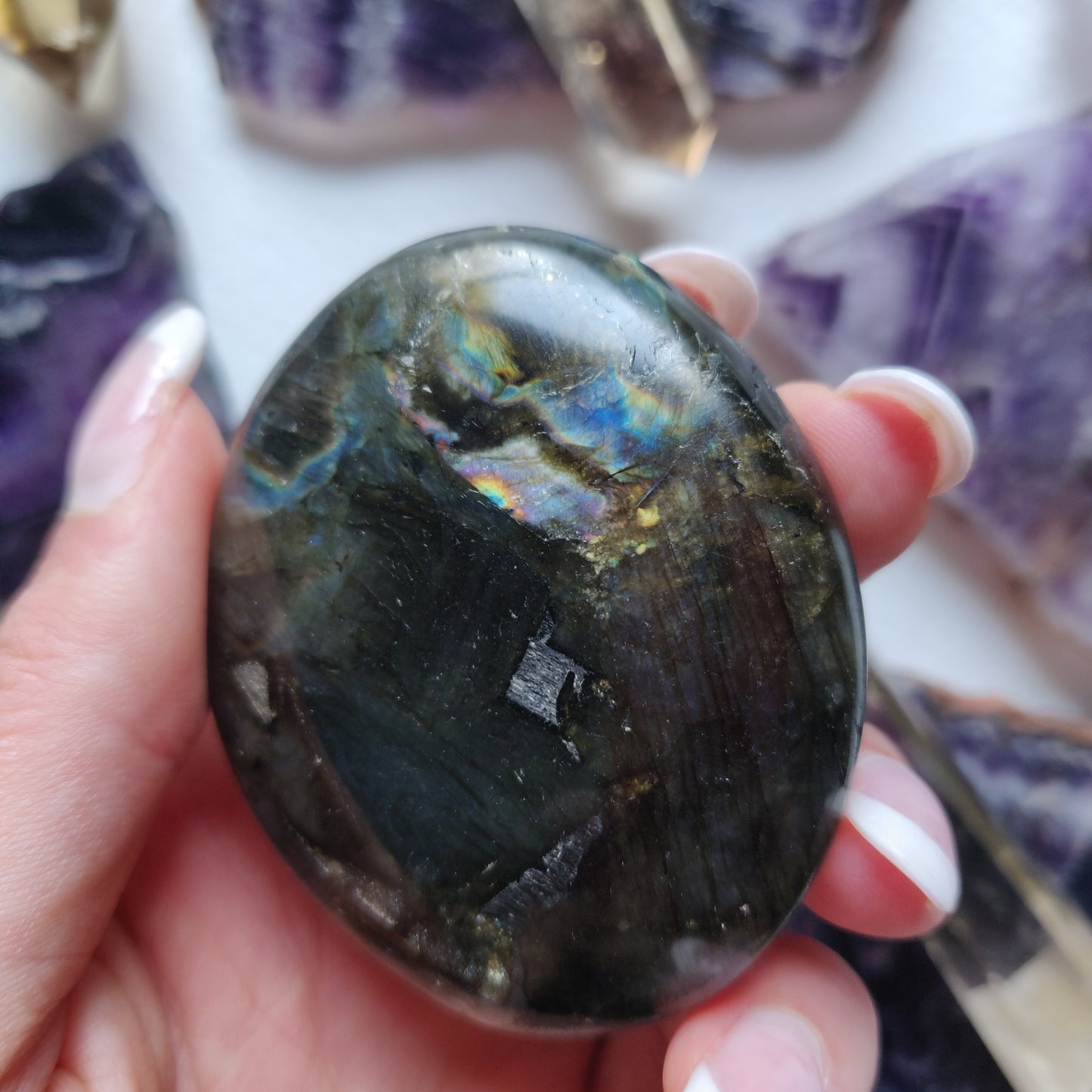 Labradorite Palm Stone (#161) - Simply Affinity