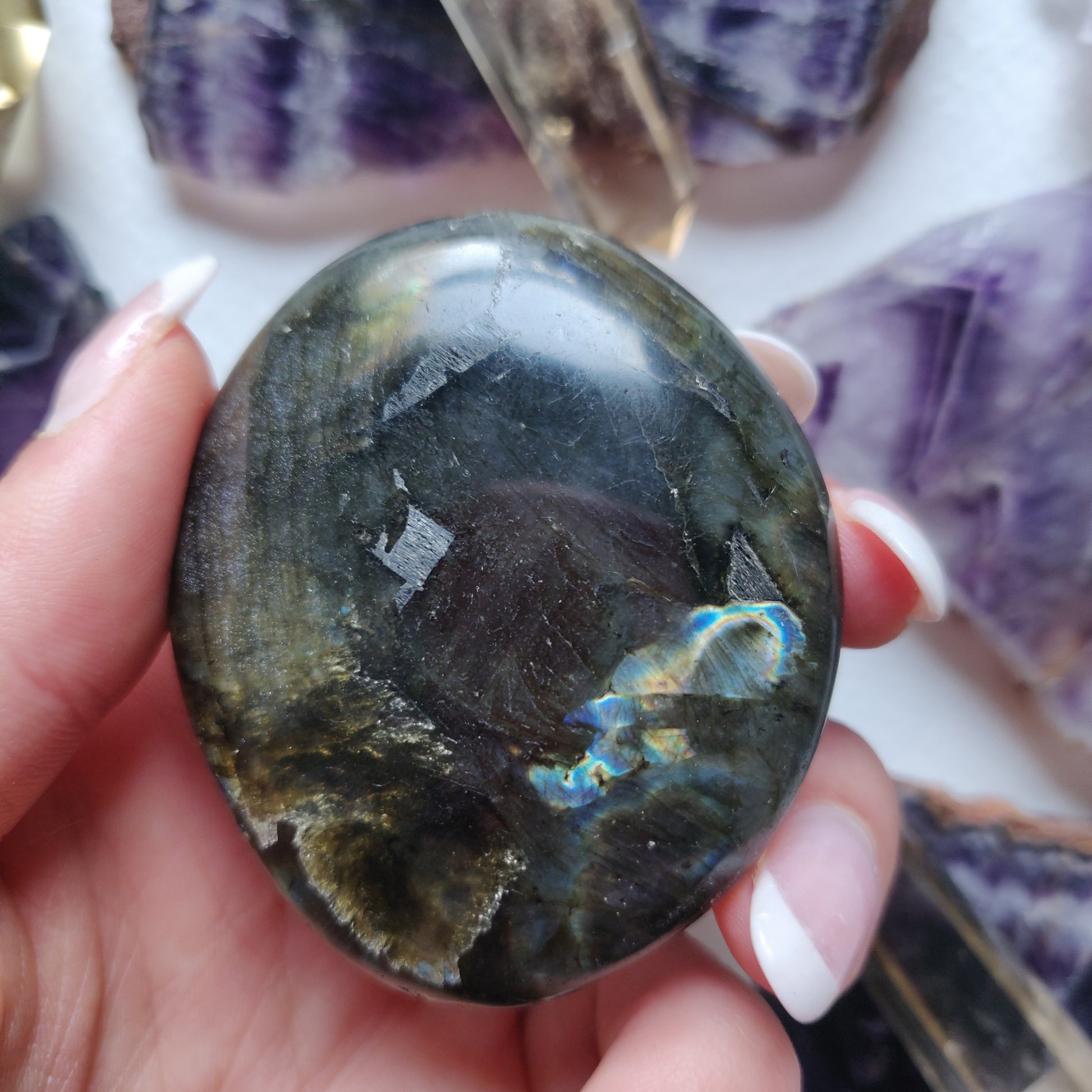 Labradorite Palm Stone (#161) - Simply Affinity