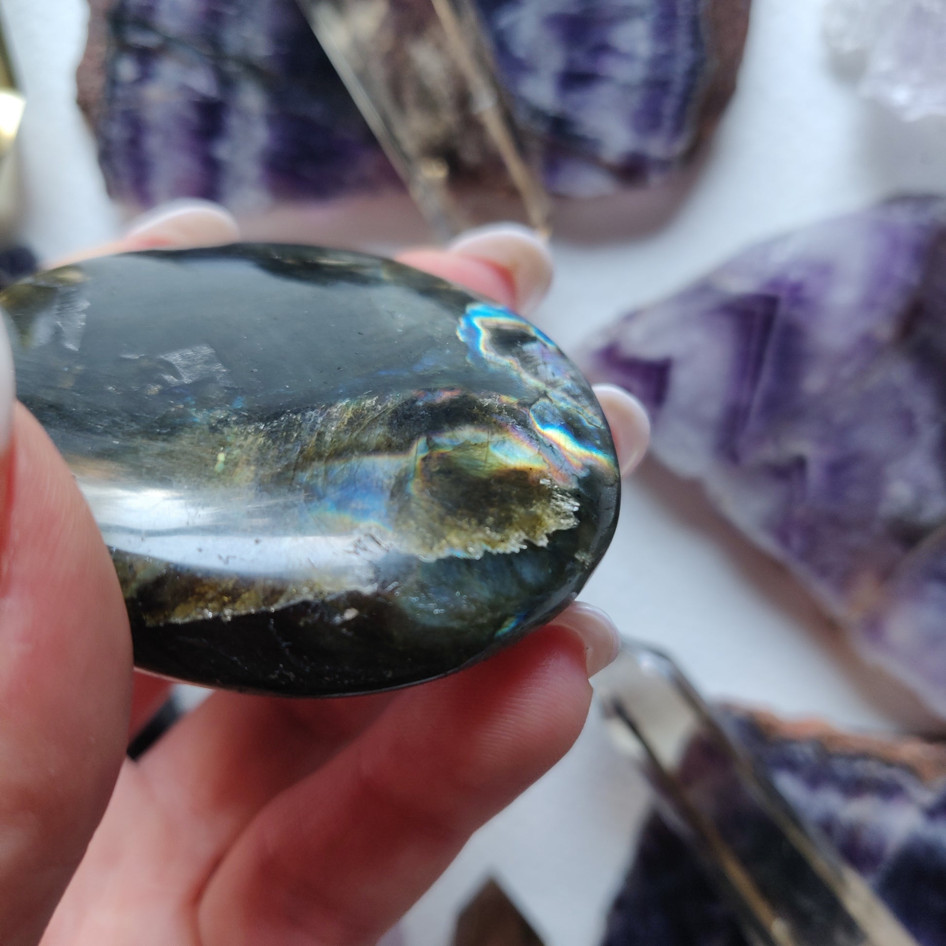 Labradorite Palm Stone (#161) - Simply Affinity