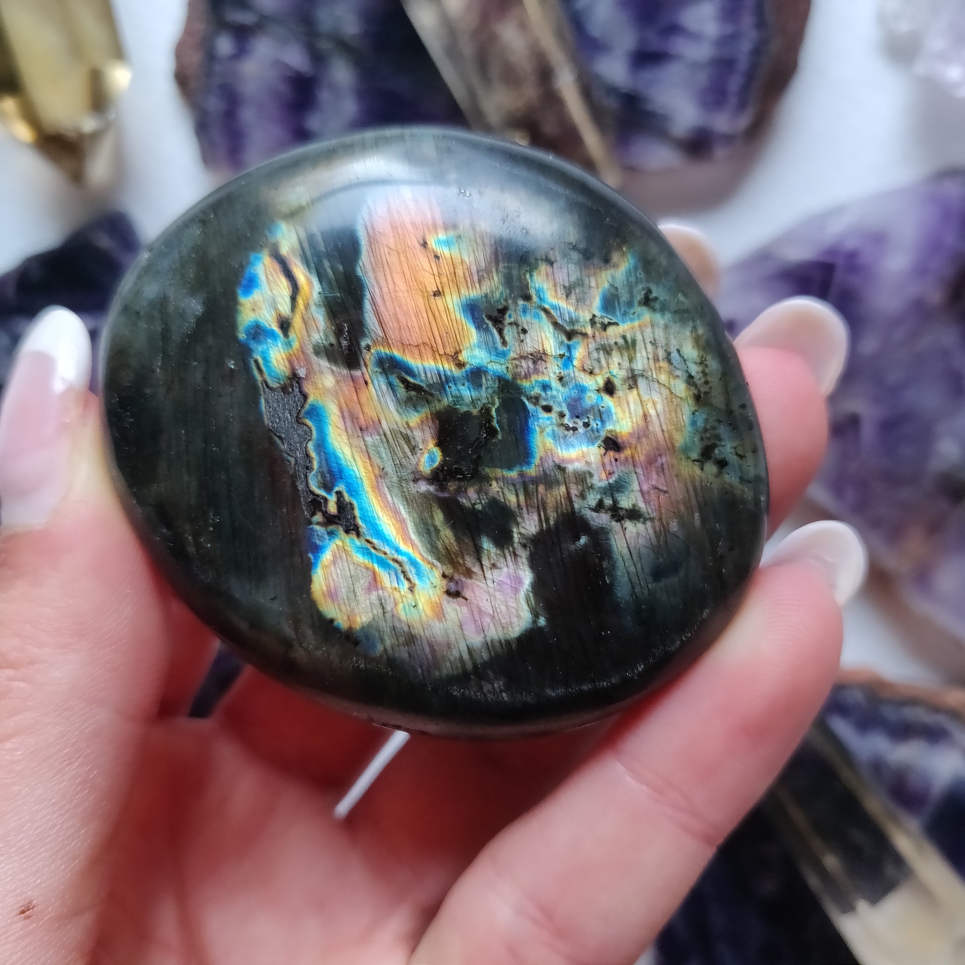 Labradorite Palm Stone (#161) - Simply Affinity