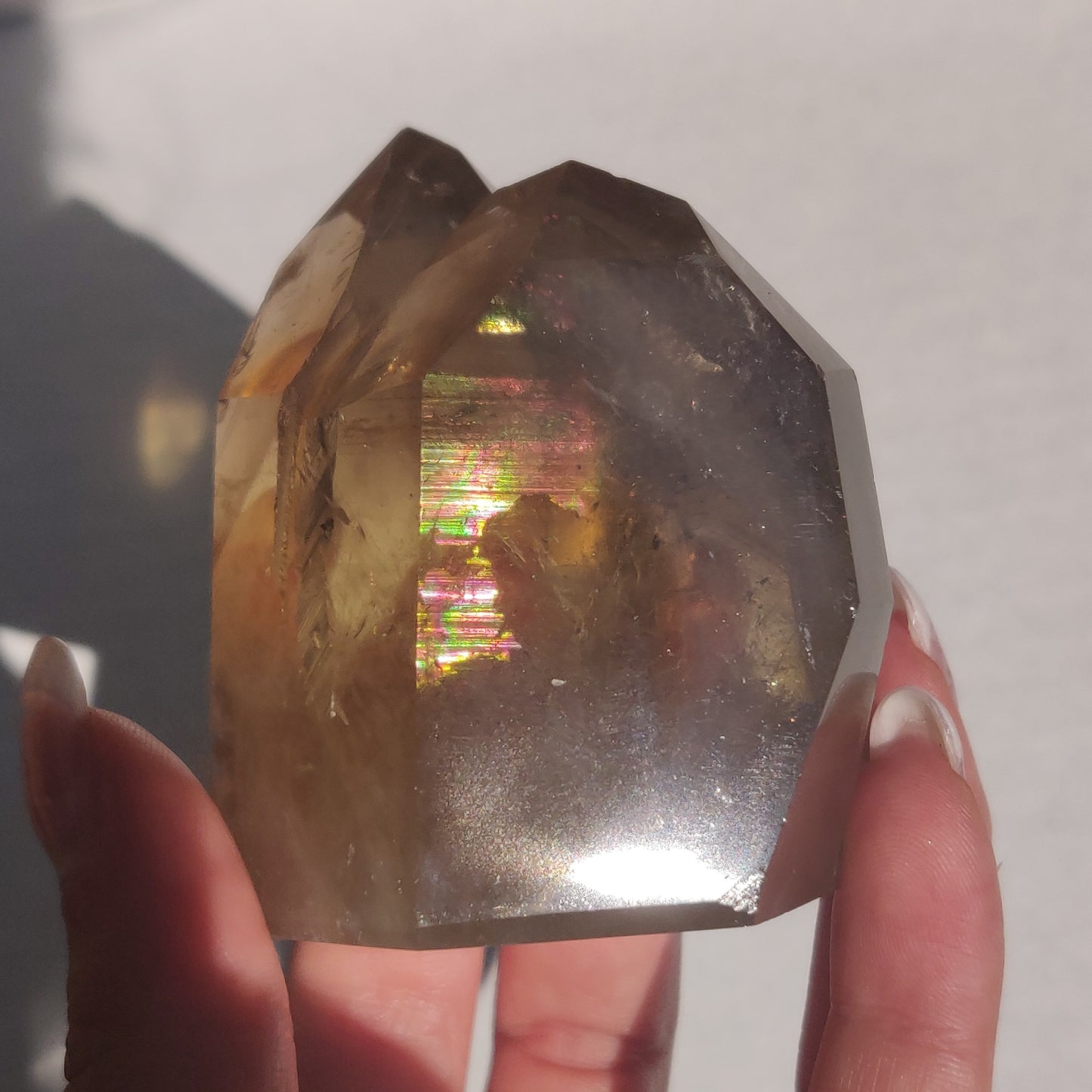 Citrine Cluster Points with Rainbow Inclusons (#12E) - Simply Affinity